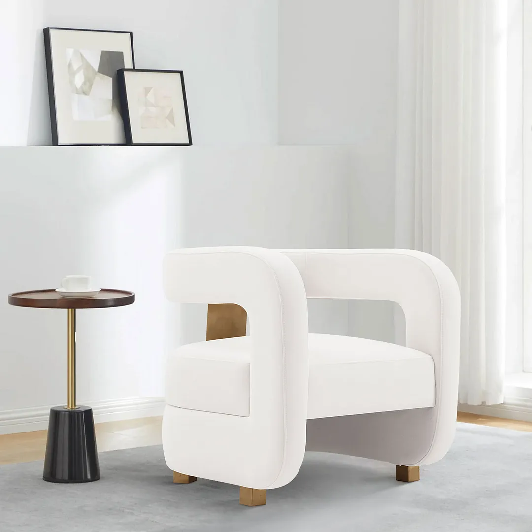 Amirah Velvet  Accent Chair 