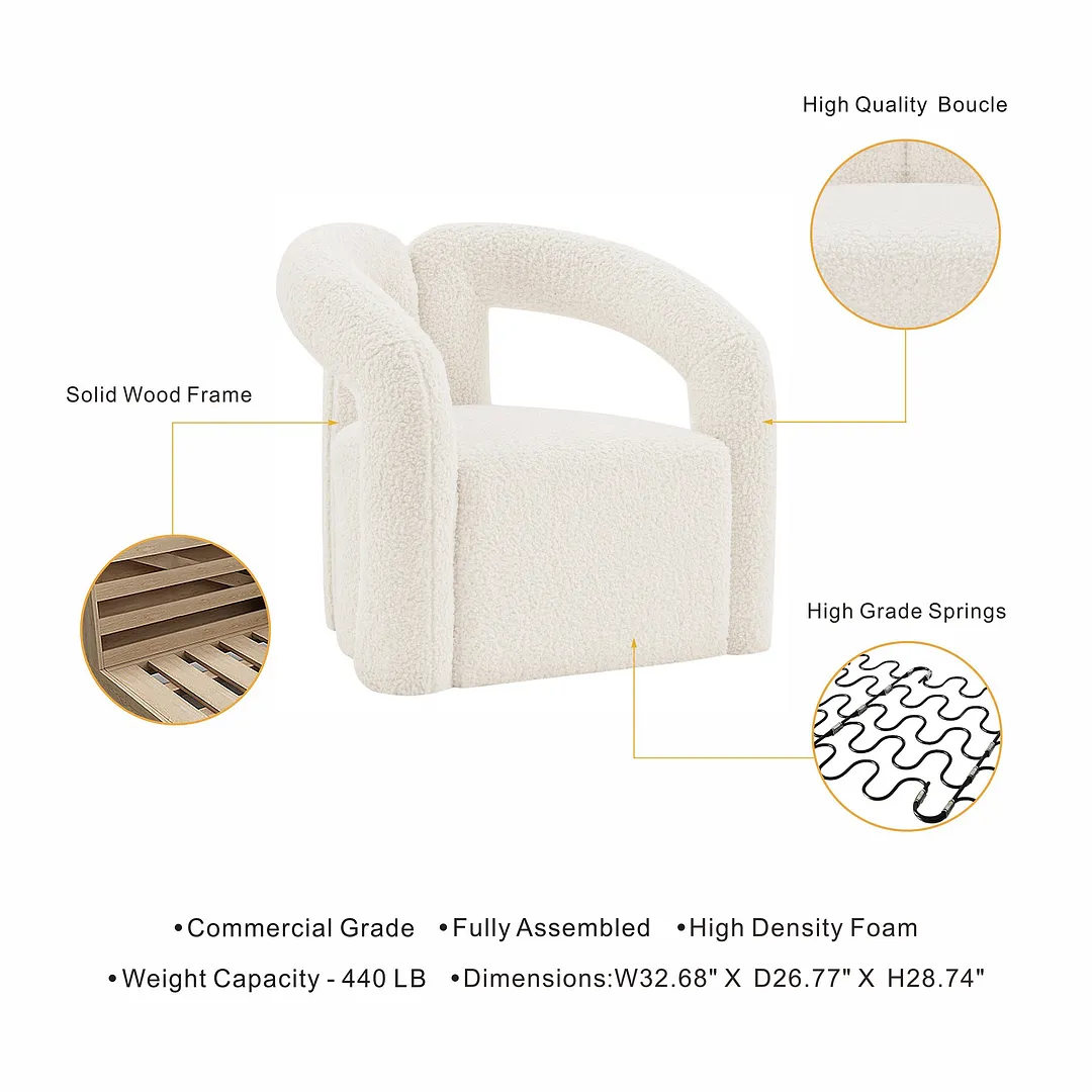 Darian Boucle Accent Chair 