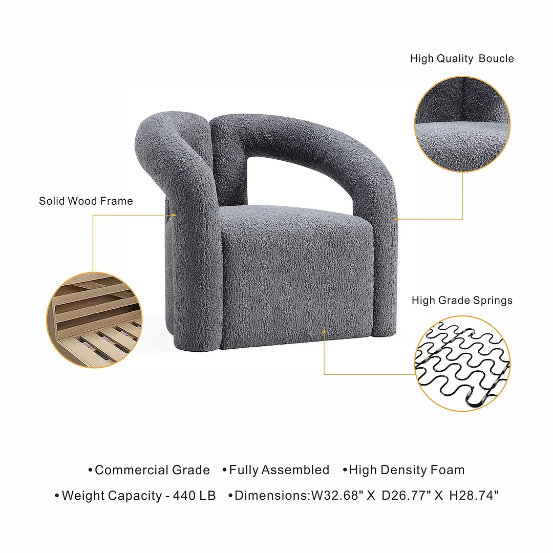 Darian Boucle Accent Chair 