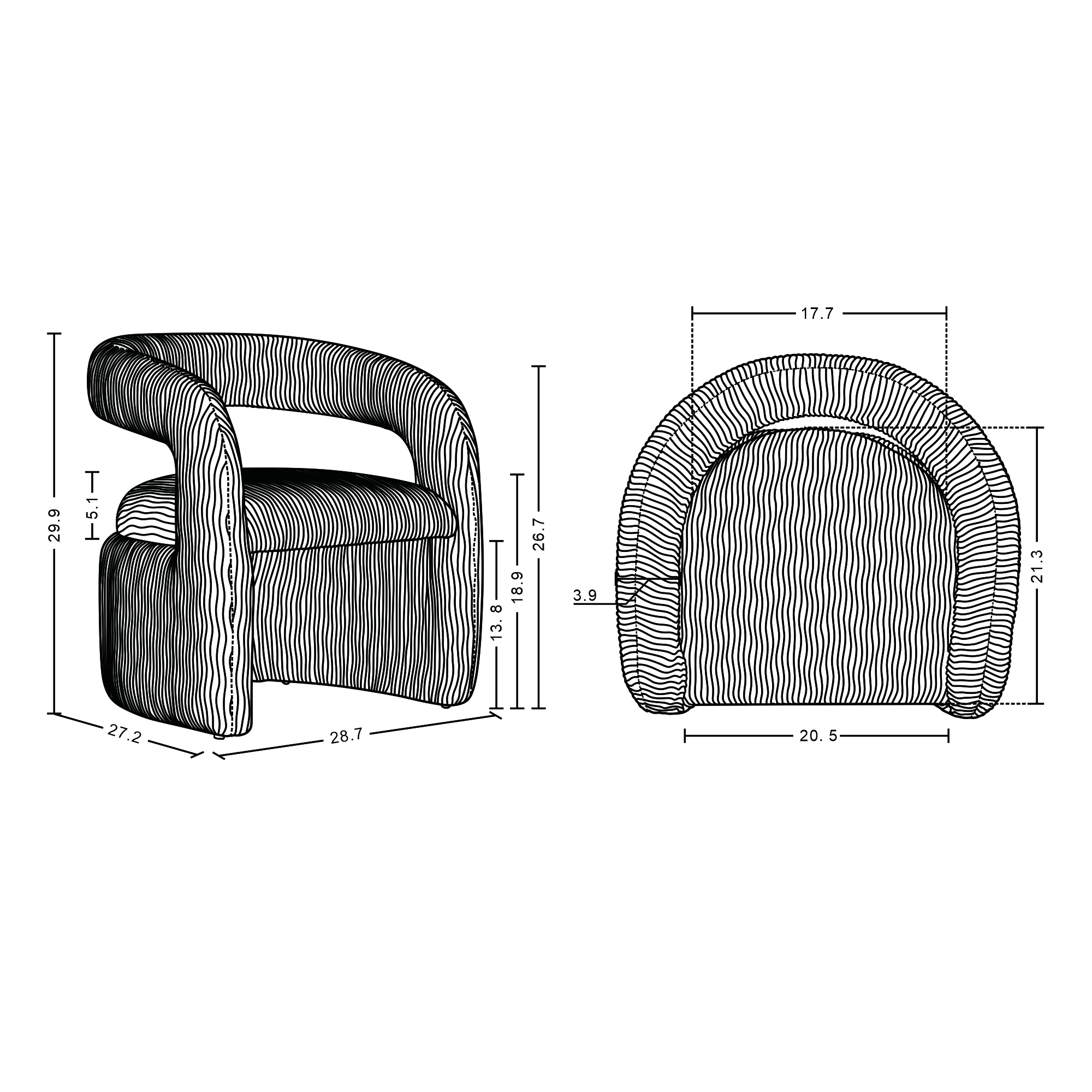 Corvette Velvet Dining Chair 