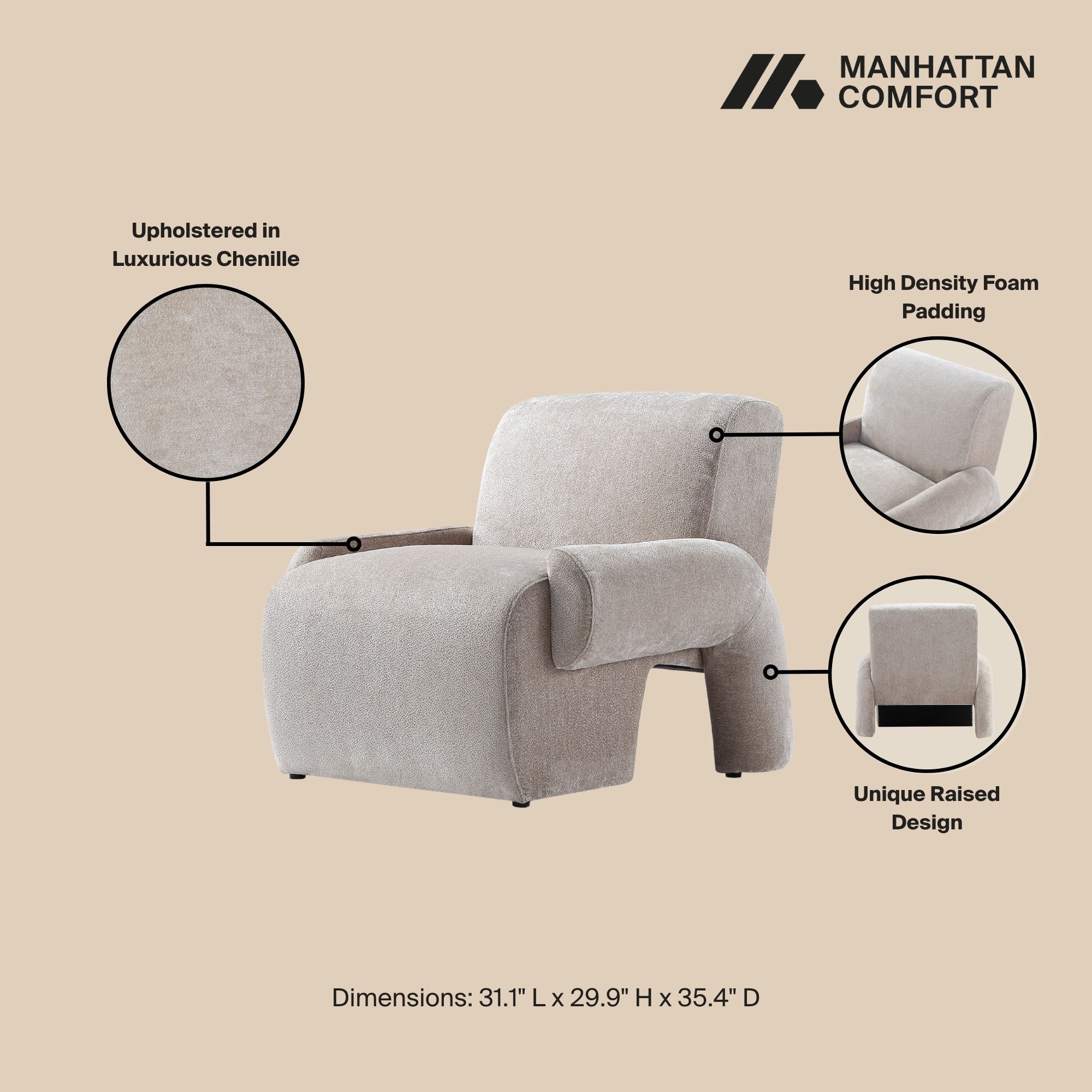 Verandah Chenille Accent Chair 