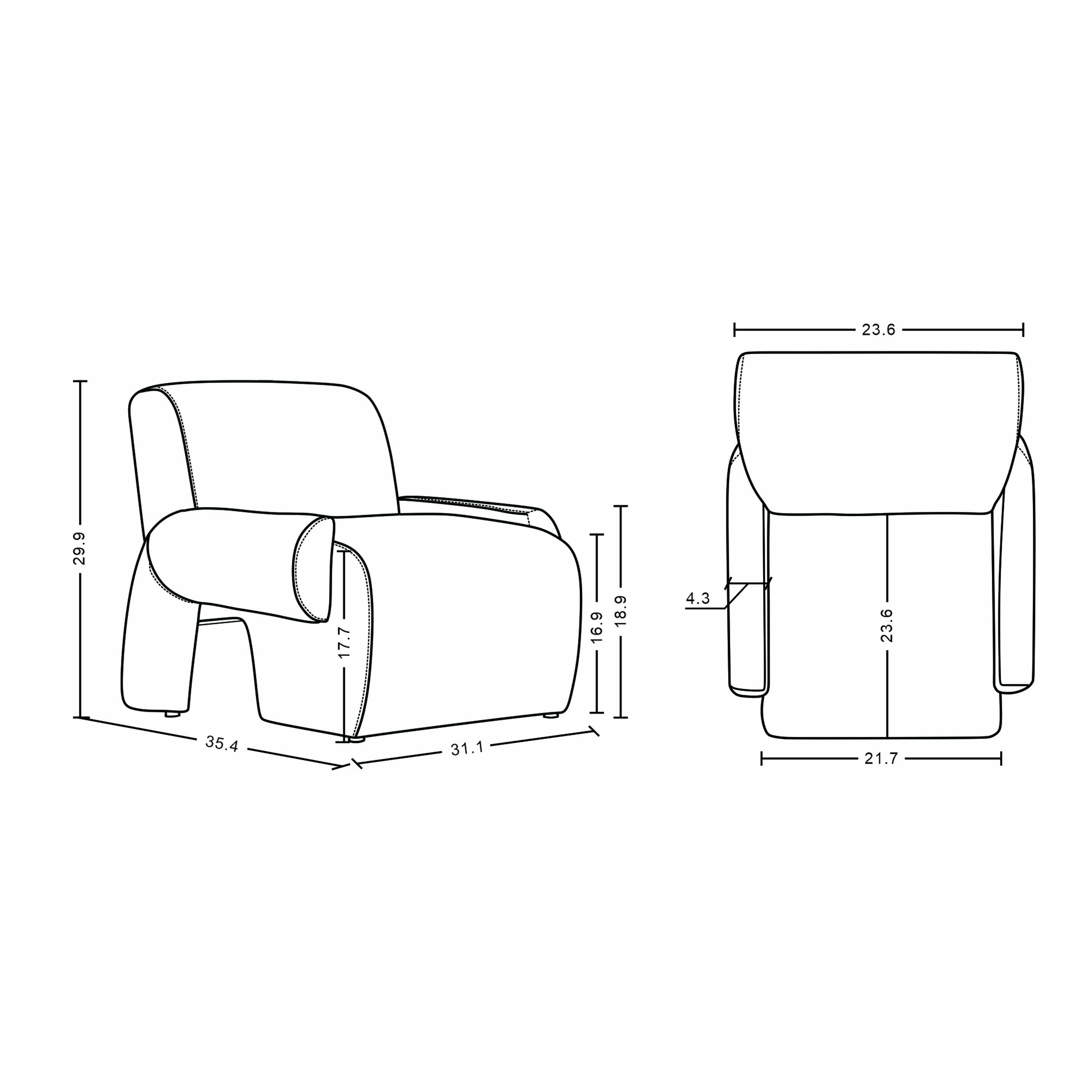 Verandah Chenille Accent Chair 