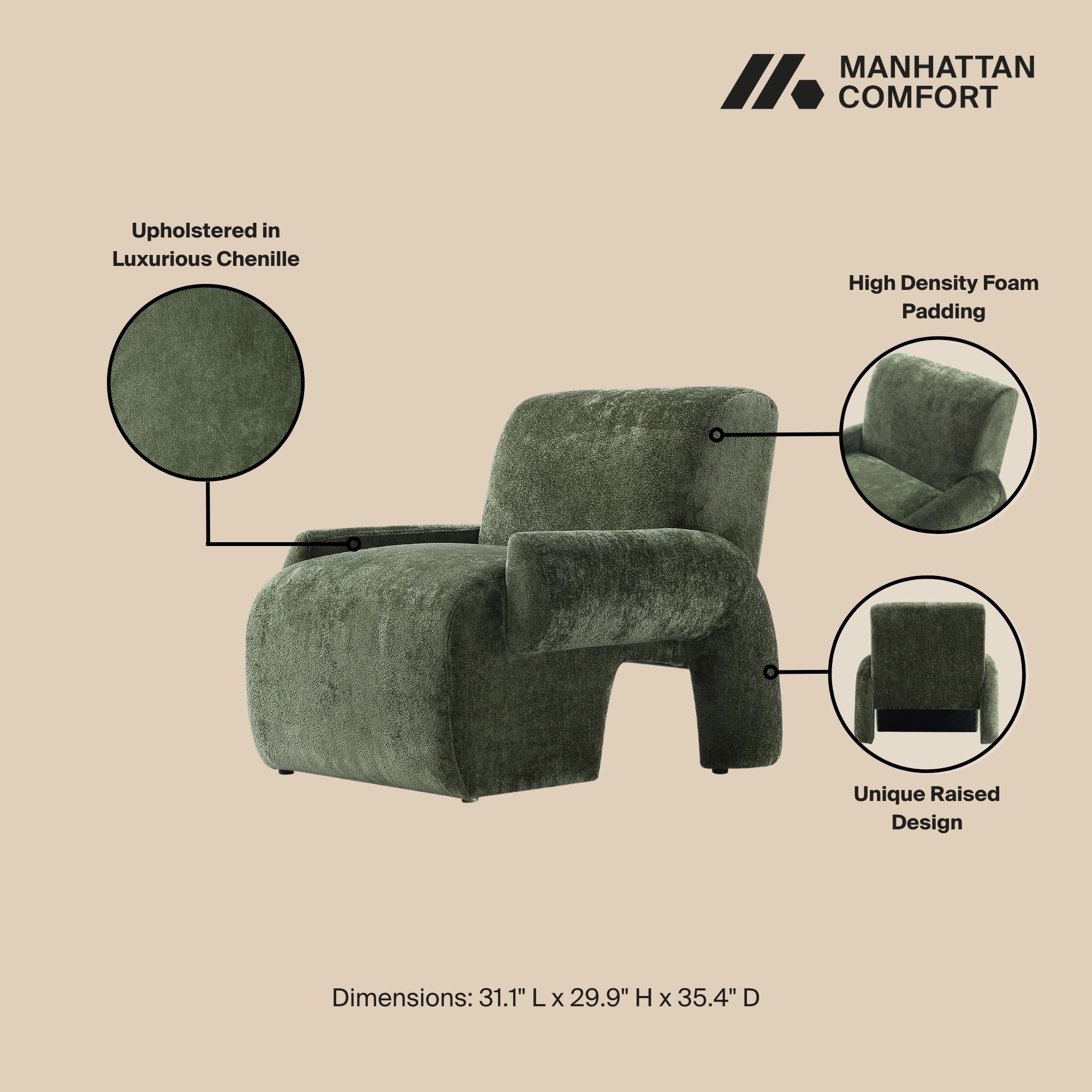 Verandah Chenille Accent Chair 