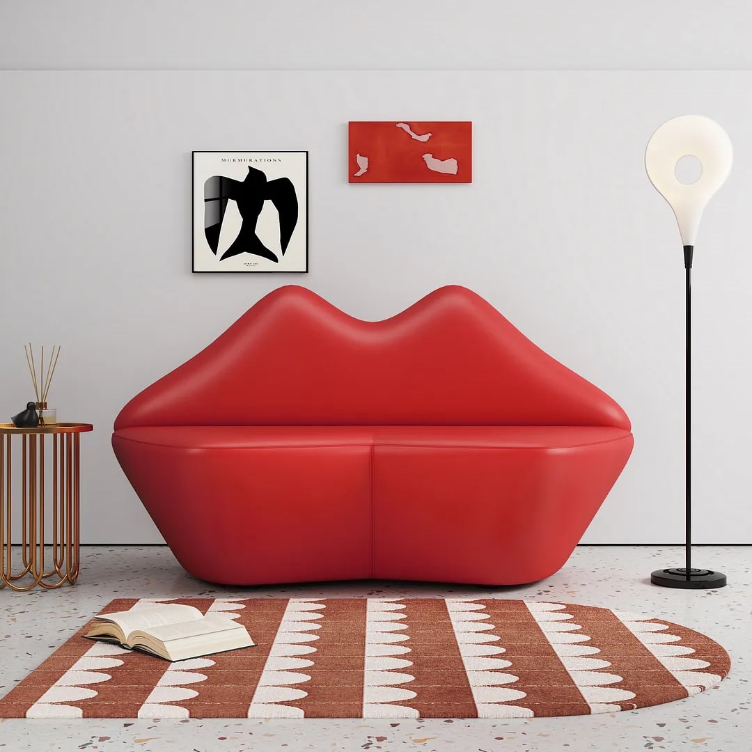 Kiss 61.8-inch Faux Leather 2-Seater Loveseat