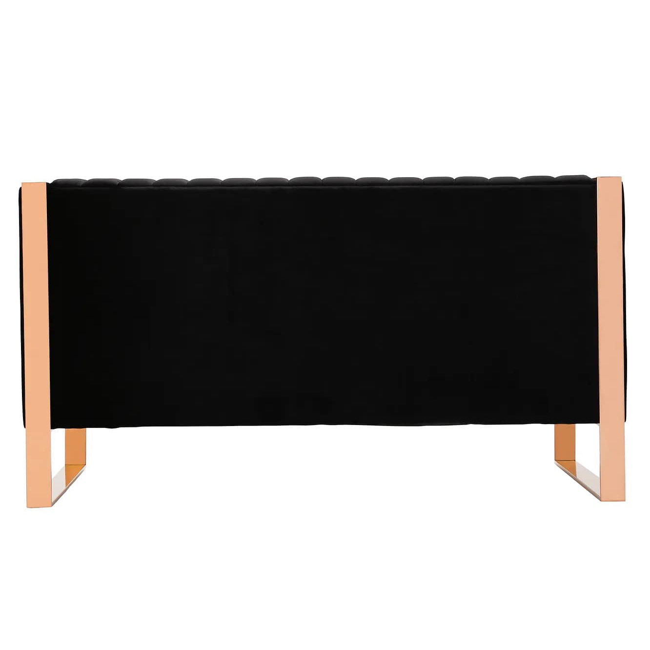 Trillium 83'' Black and Gold 3-Seat Sofa