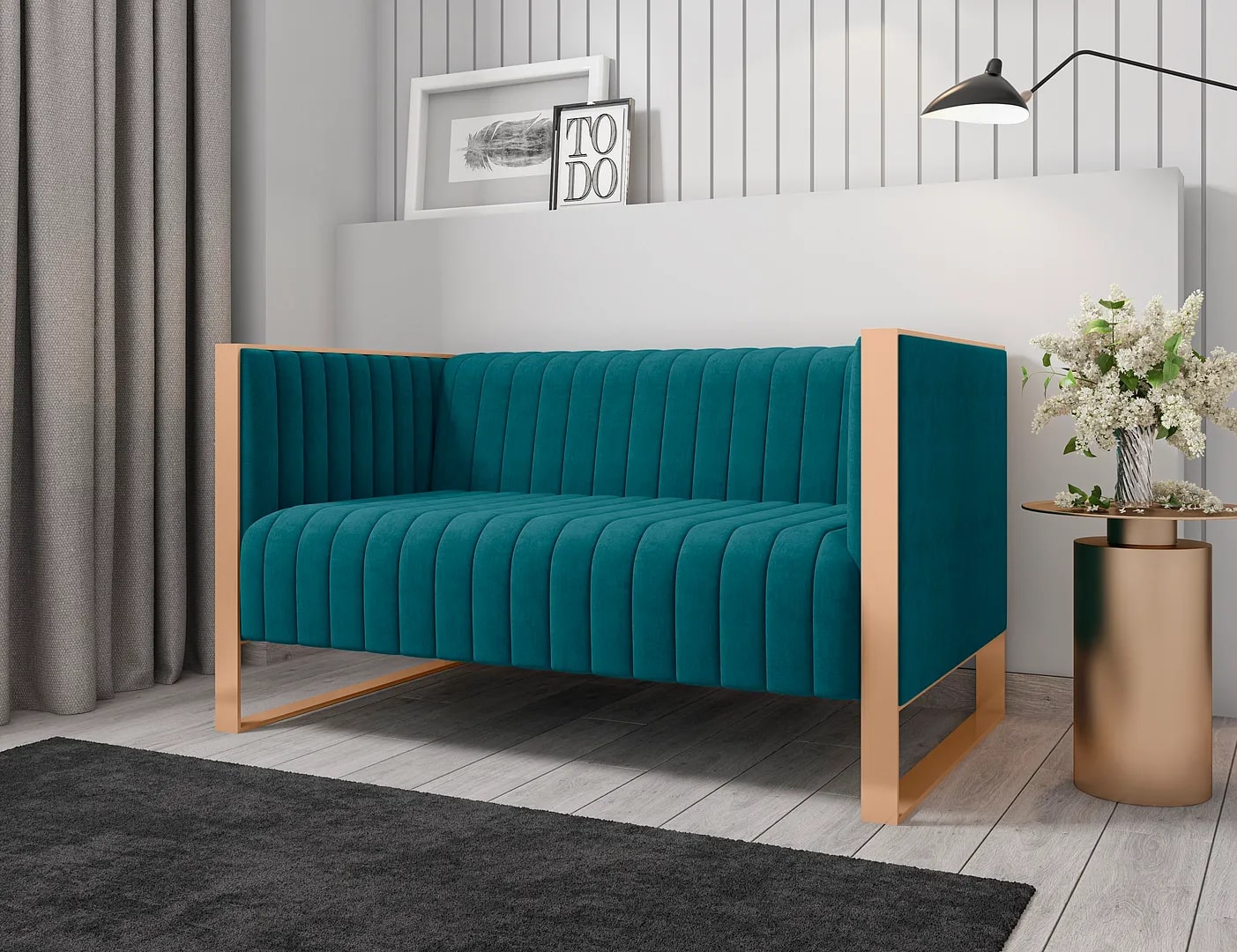 Trillium 57.5-inch Velvet 2-Seater Loveseat