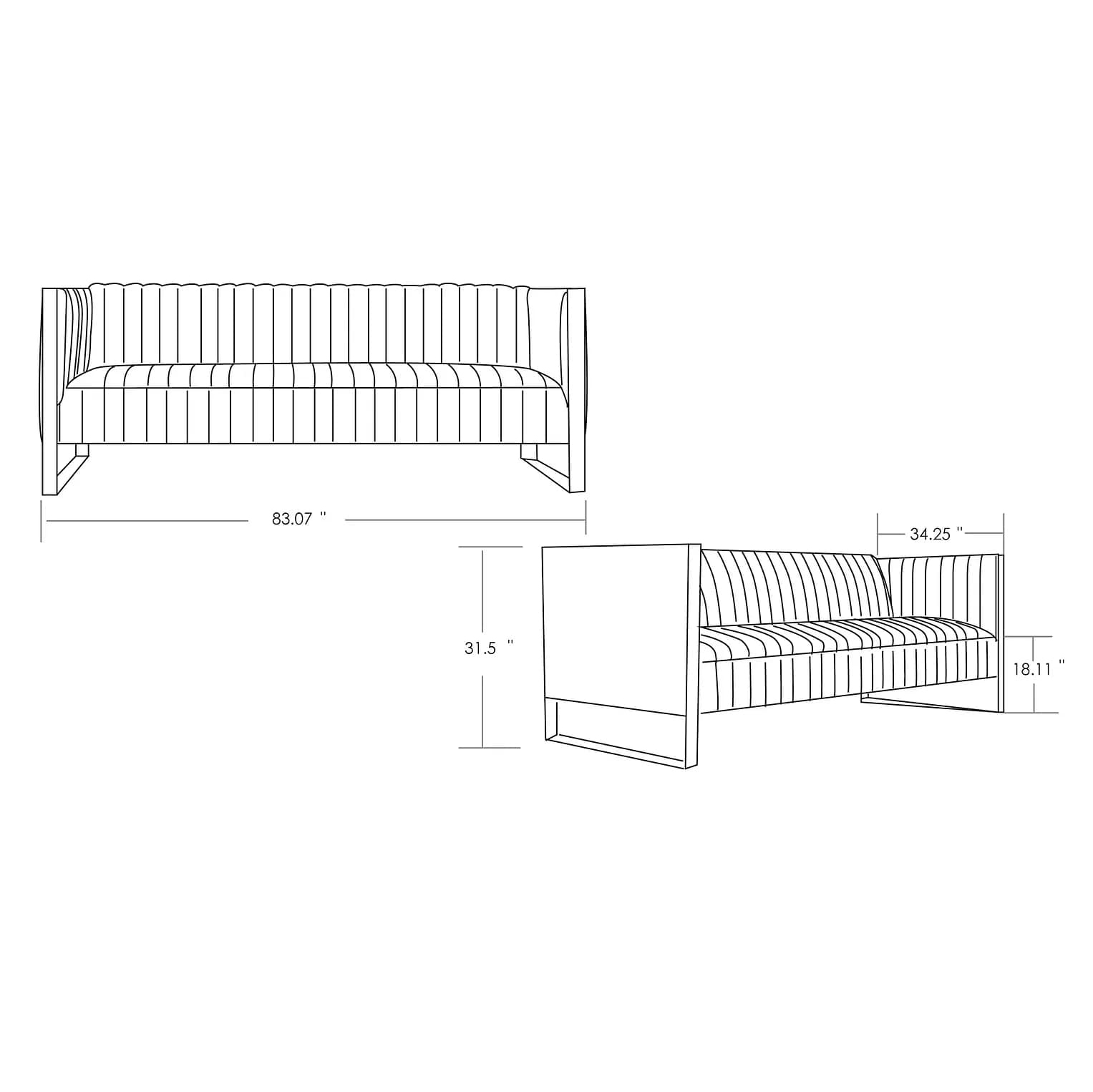 Trillium 83-inch 3-Seat Sofa
