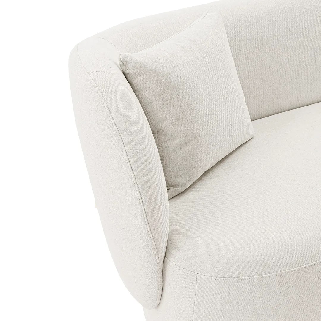 Shell armchair, upholstered in fabric, velvet, Pearl