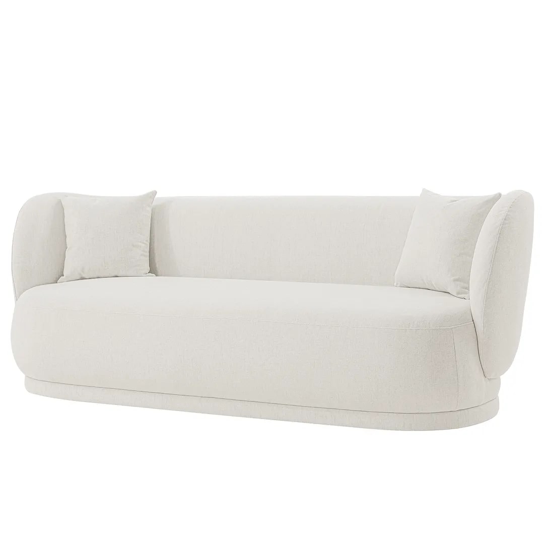 Siri 93" Upholstered Sofa in Cream