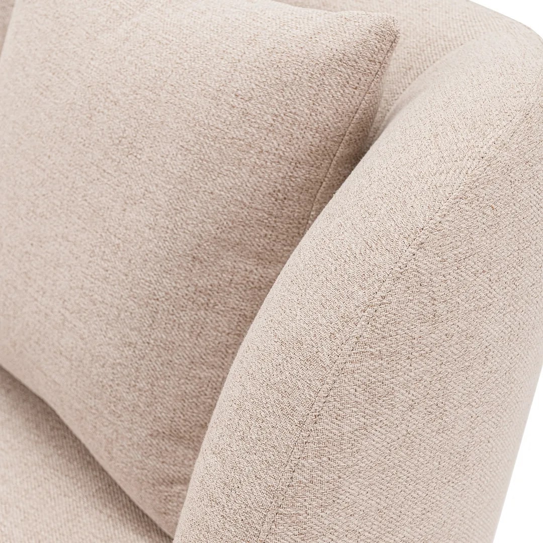 Siri Linen Weave 92.5-inch Sofa w/Pillows 