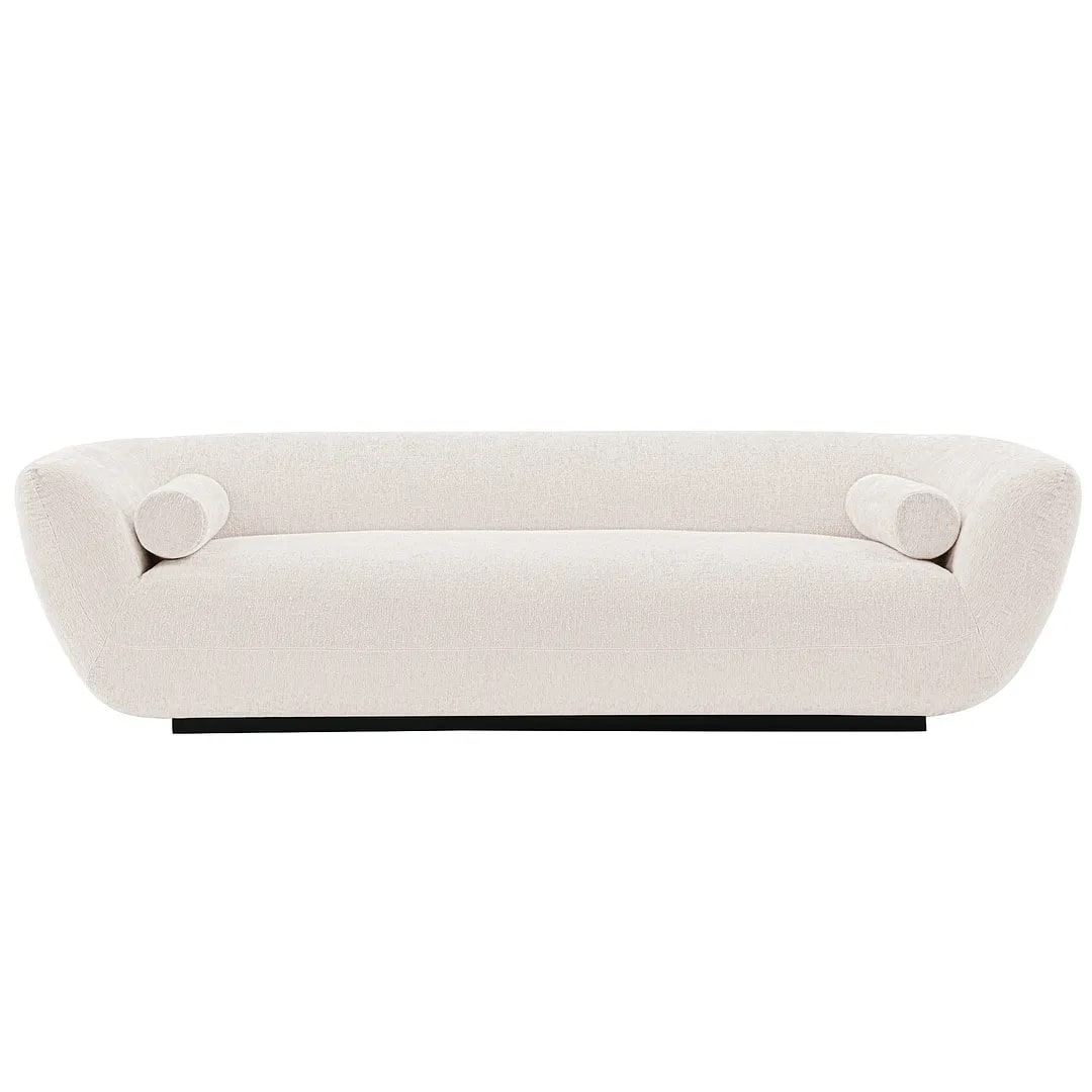 Manhattan Comfort Contemporary Ulka Chenille Sofa with Pillows - Thumbnail 3