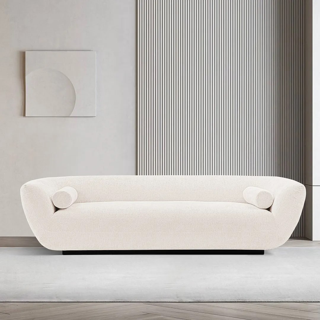 Ulka Chenille Sofa w/Pillows 
