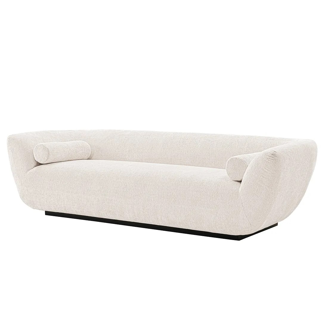Ulka Chenille Sofa w/Pillows 