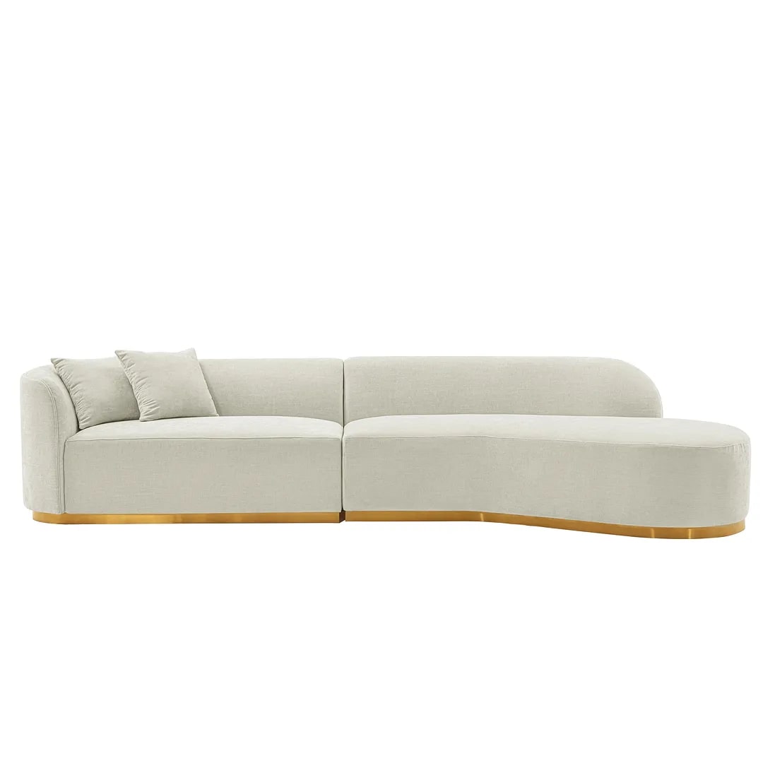 Manhattan Comfort Contemporary Daria Chenille Sofa Sectional