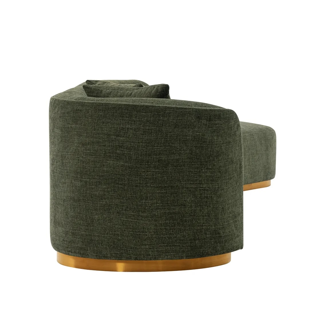 Daria Chenille Sofa Sectional w/Pillows 