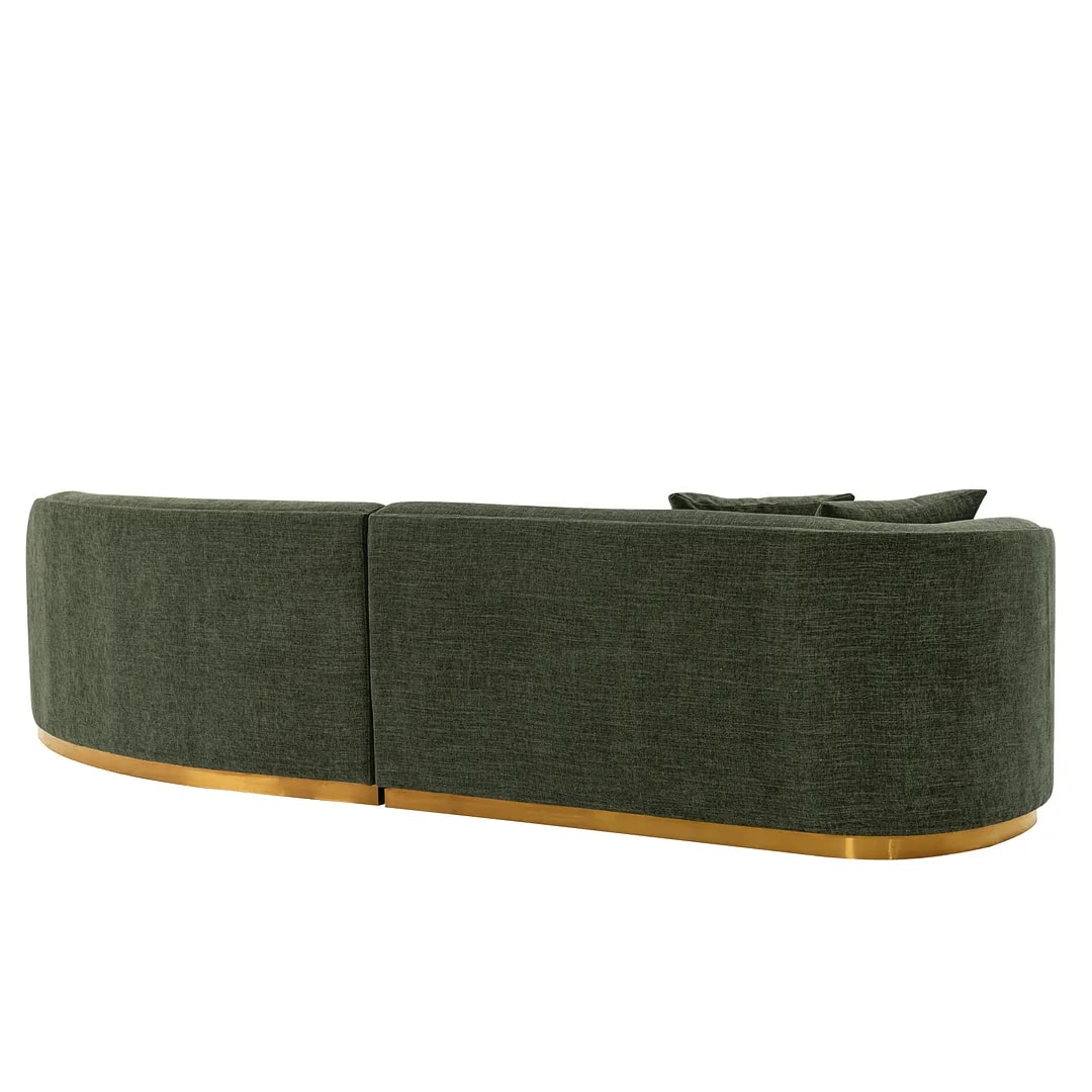 Daria Chenille Sofa Sectional w/Pillows 