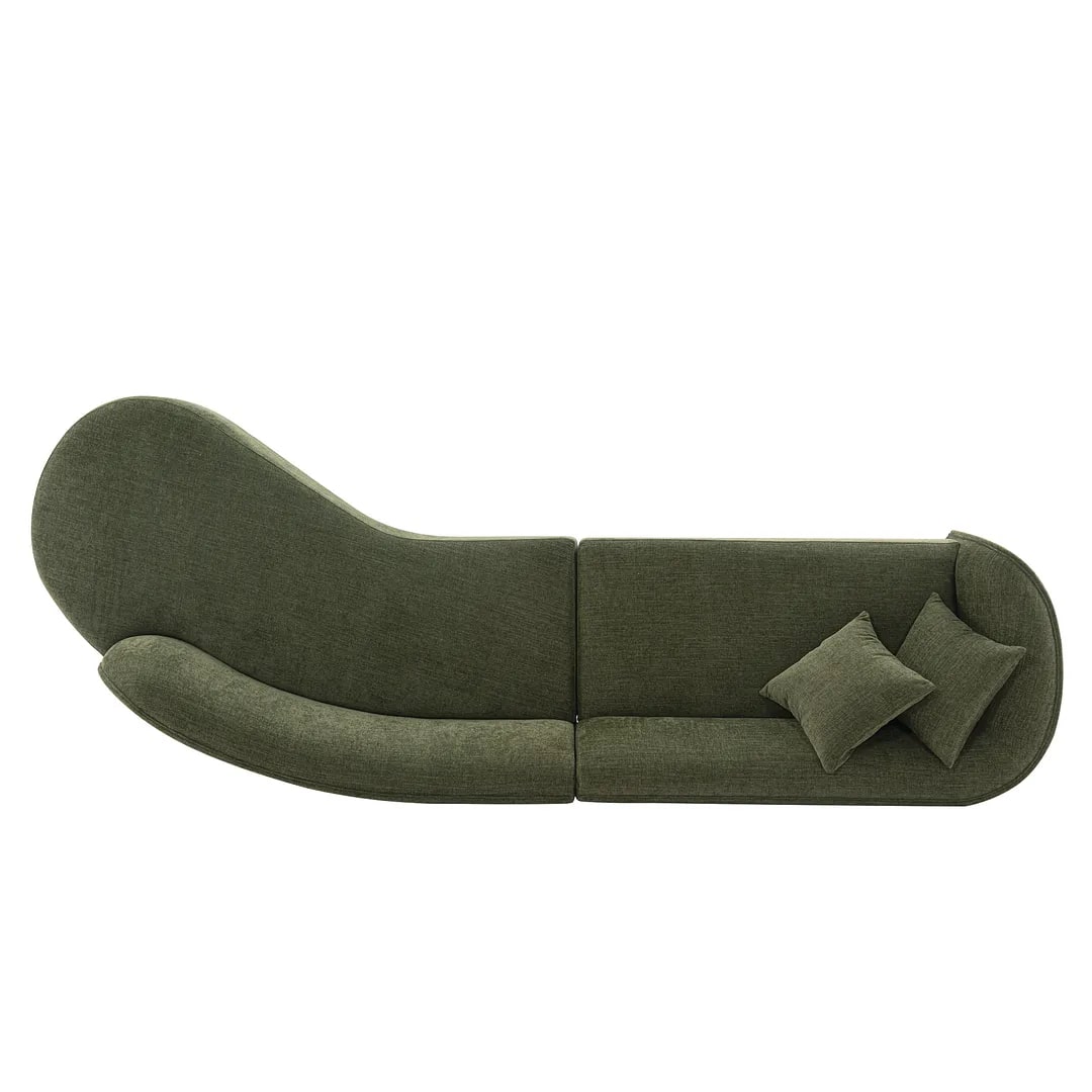 Daria Chenille Sofa Sectional w/Pillows 