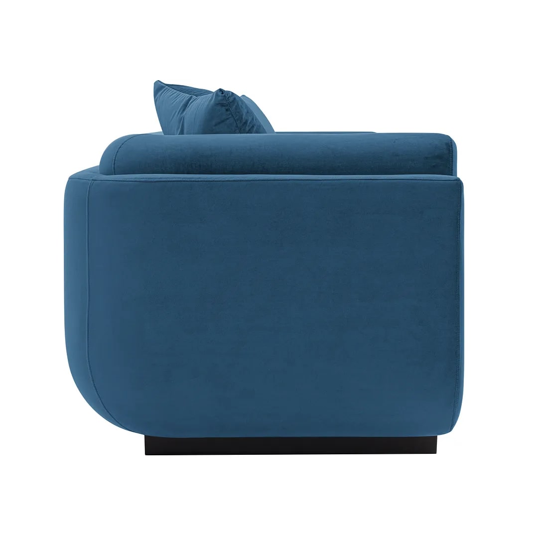 Edmonda Velvet Sofa w/Pillows 