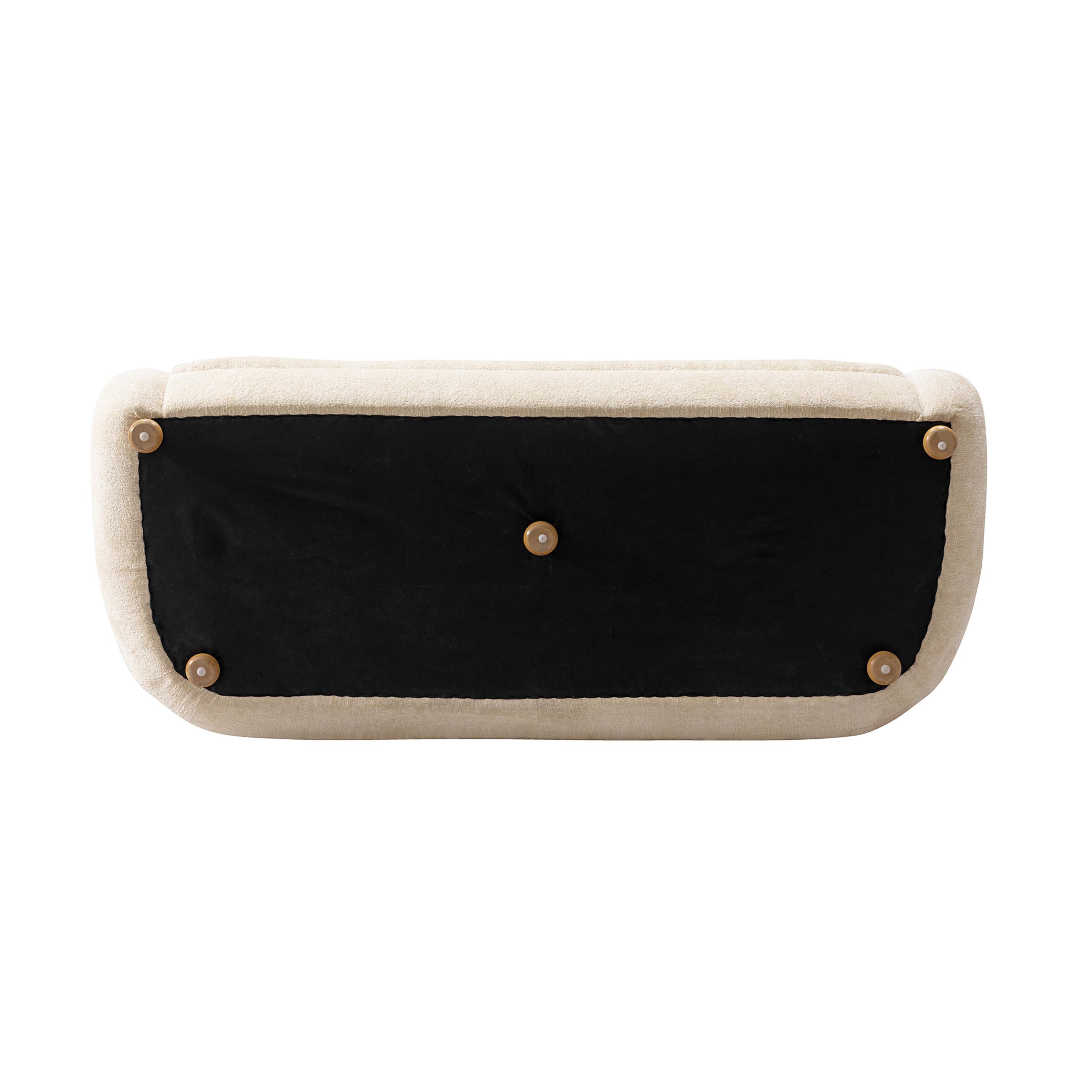 Linen Fabric Upholstered Bench