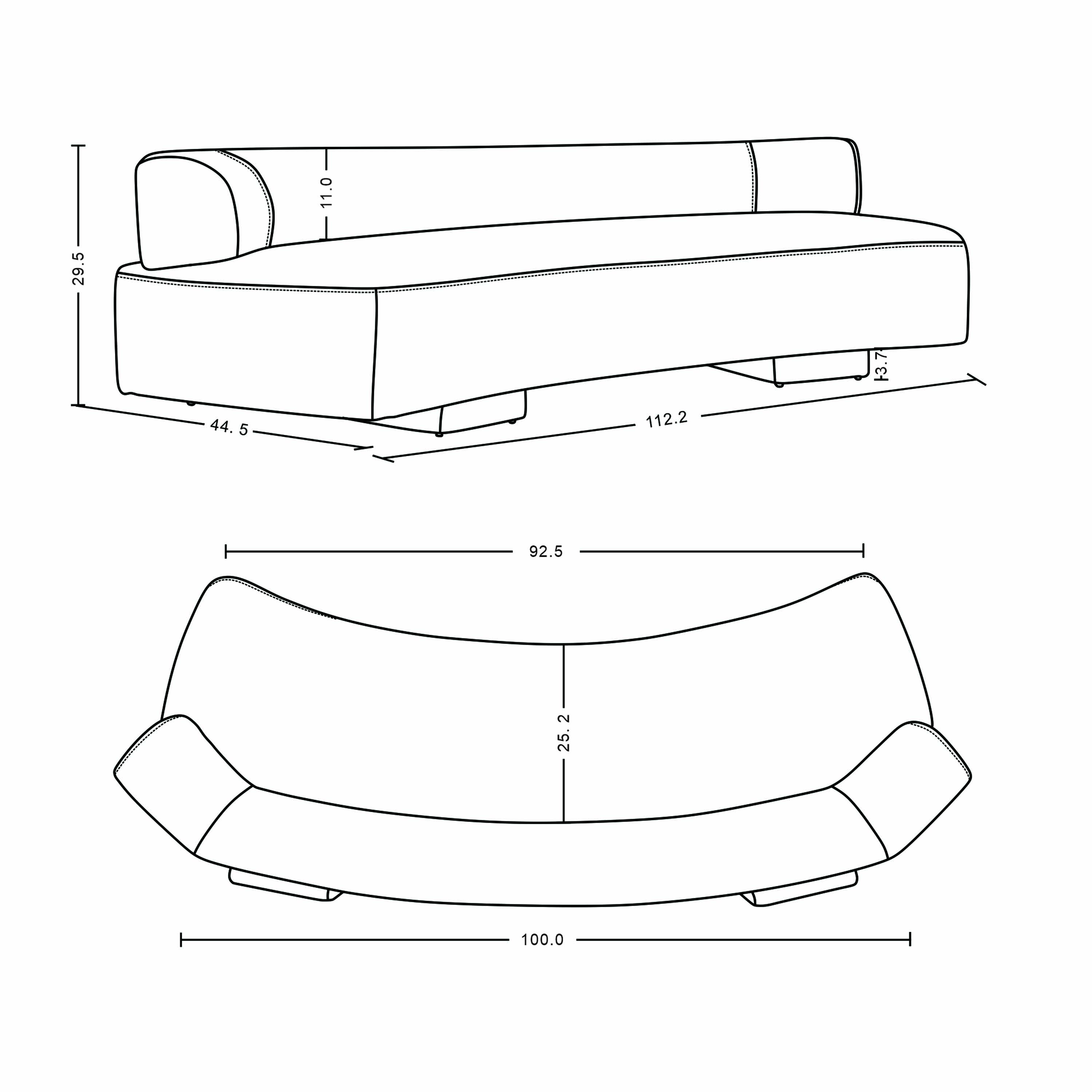 Verandah Chenille 112-inch XL Sofa 