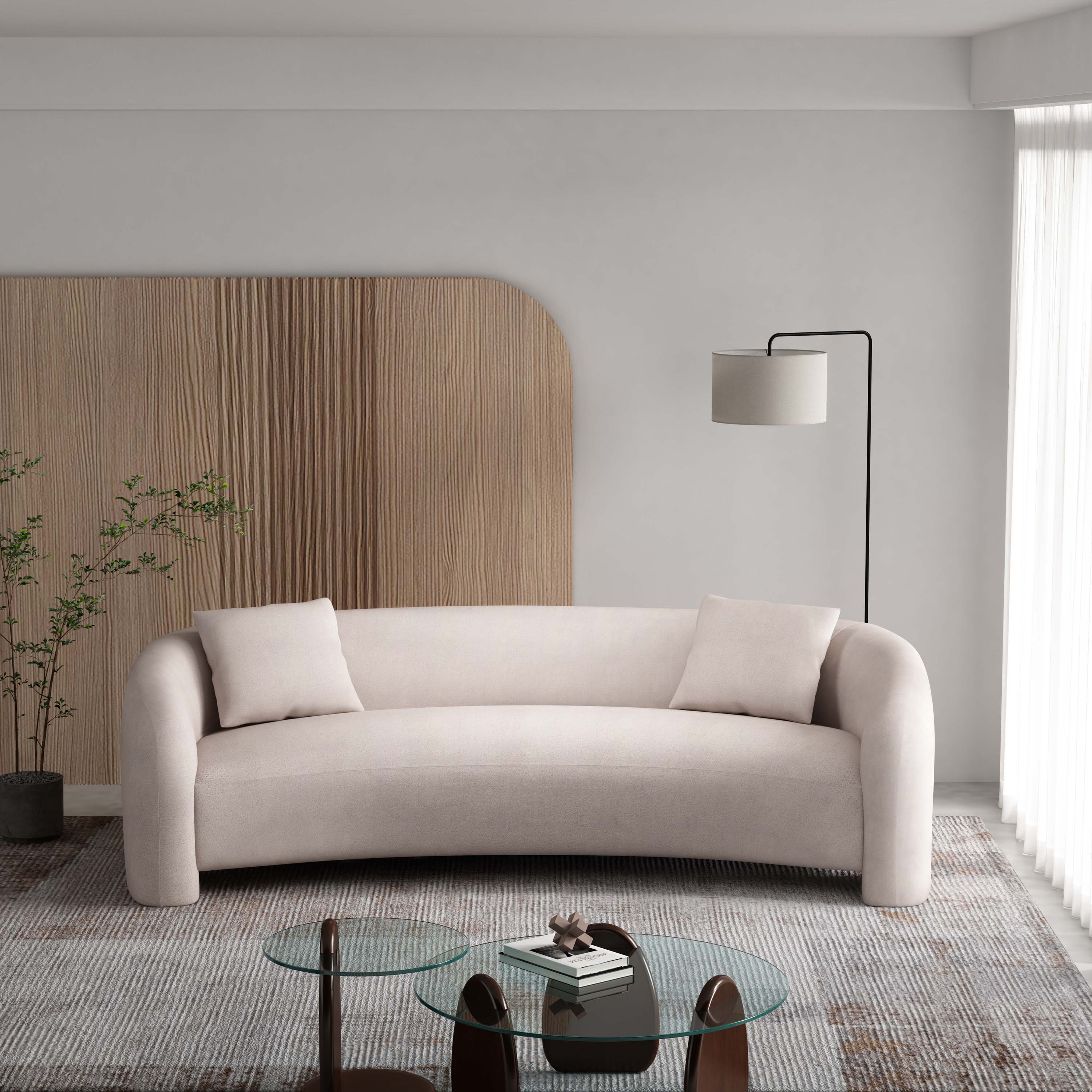 Sylvia Tweed 103.5-inch Sofa w/Accent Pillows 