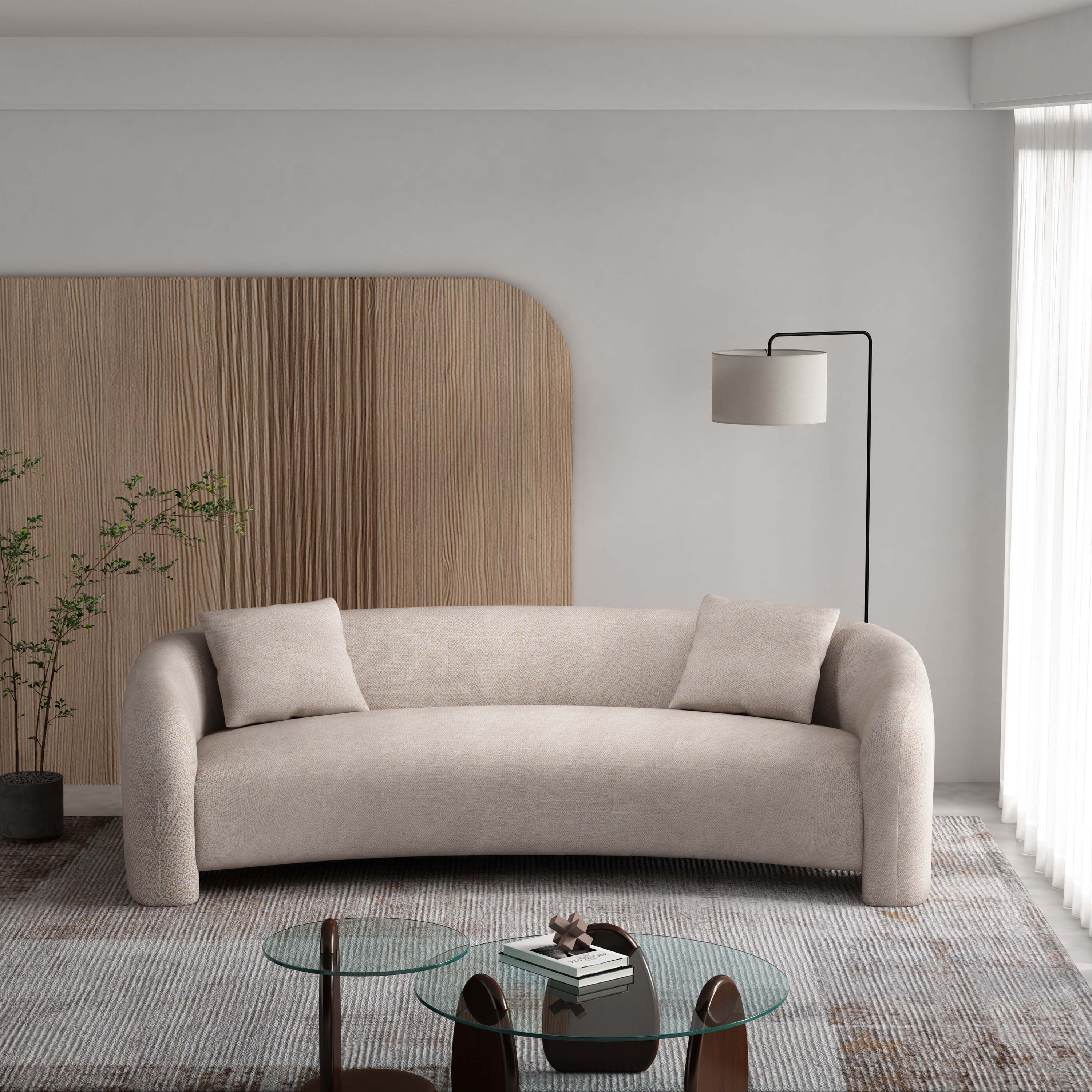 Sylvia Tweed 103.5-inch Sofa w/Accent Pillows 