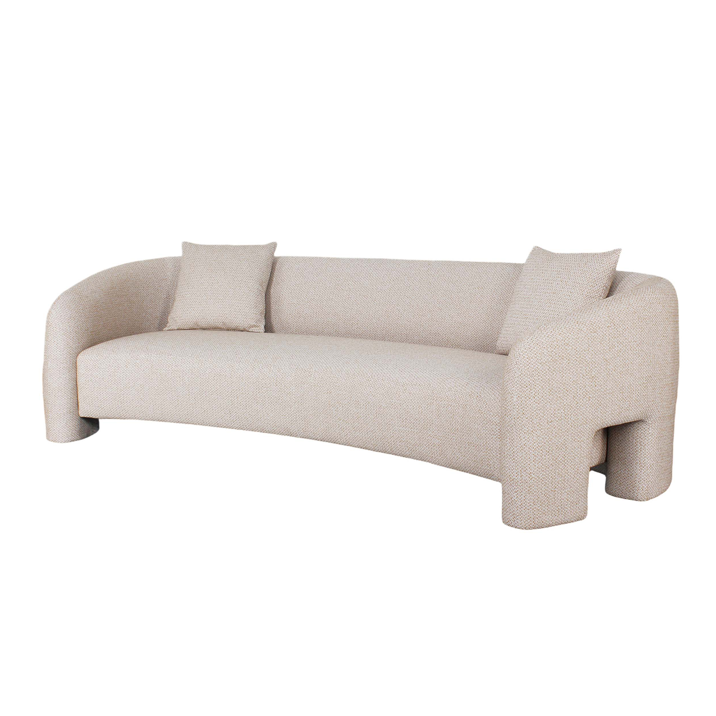 Sylvia Tweed 103.5-inch Sofa w/Accent Pillows 