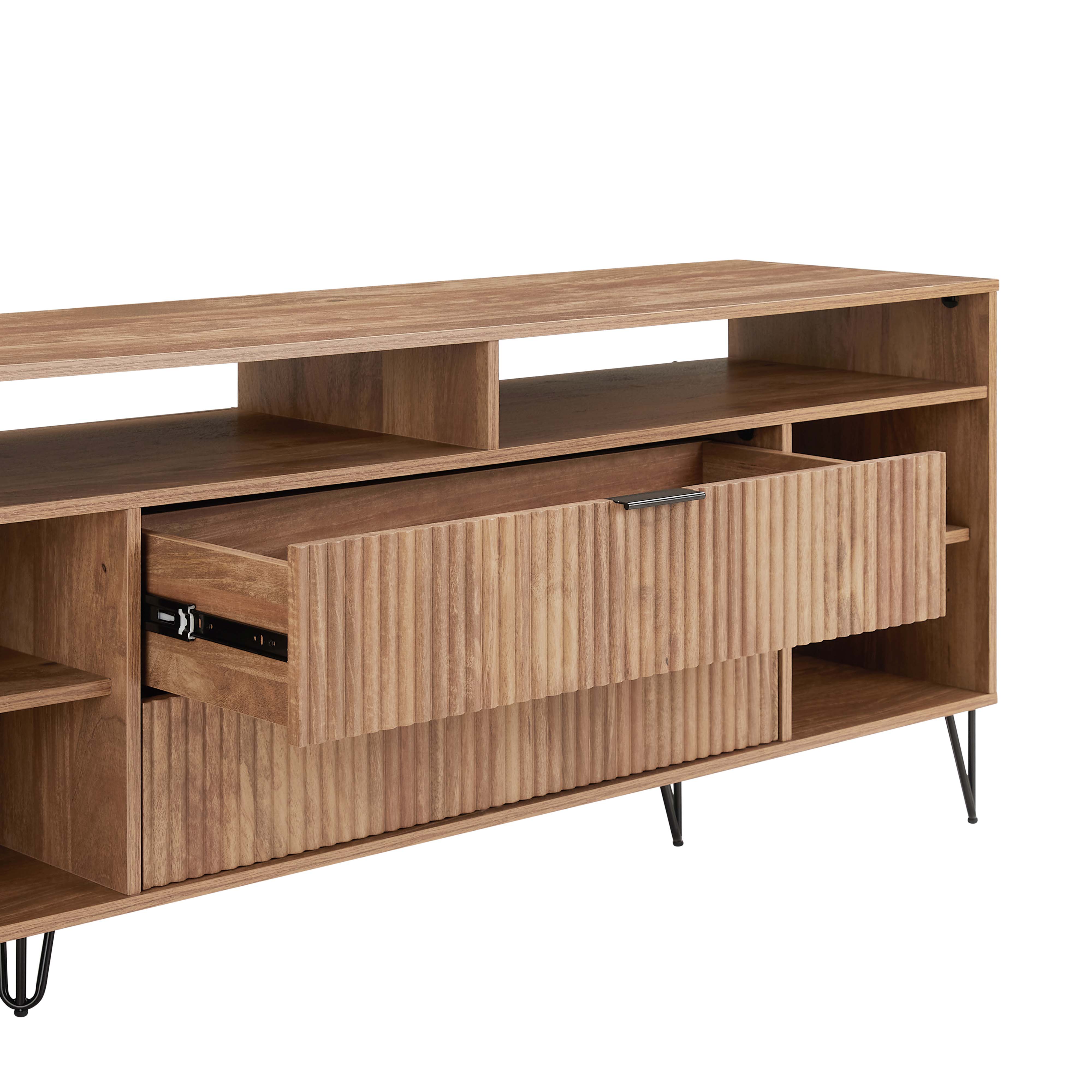 DUMBO 63-inch TV Stand w/6 Shelves & 2 Drawers 