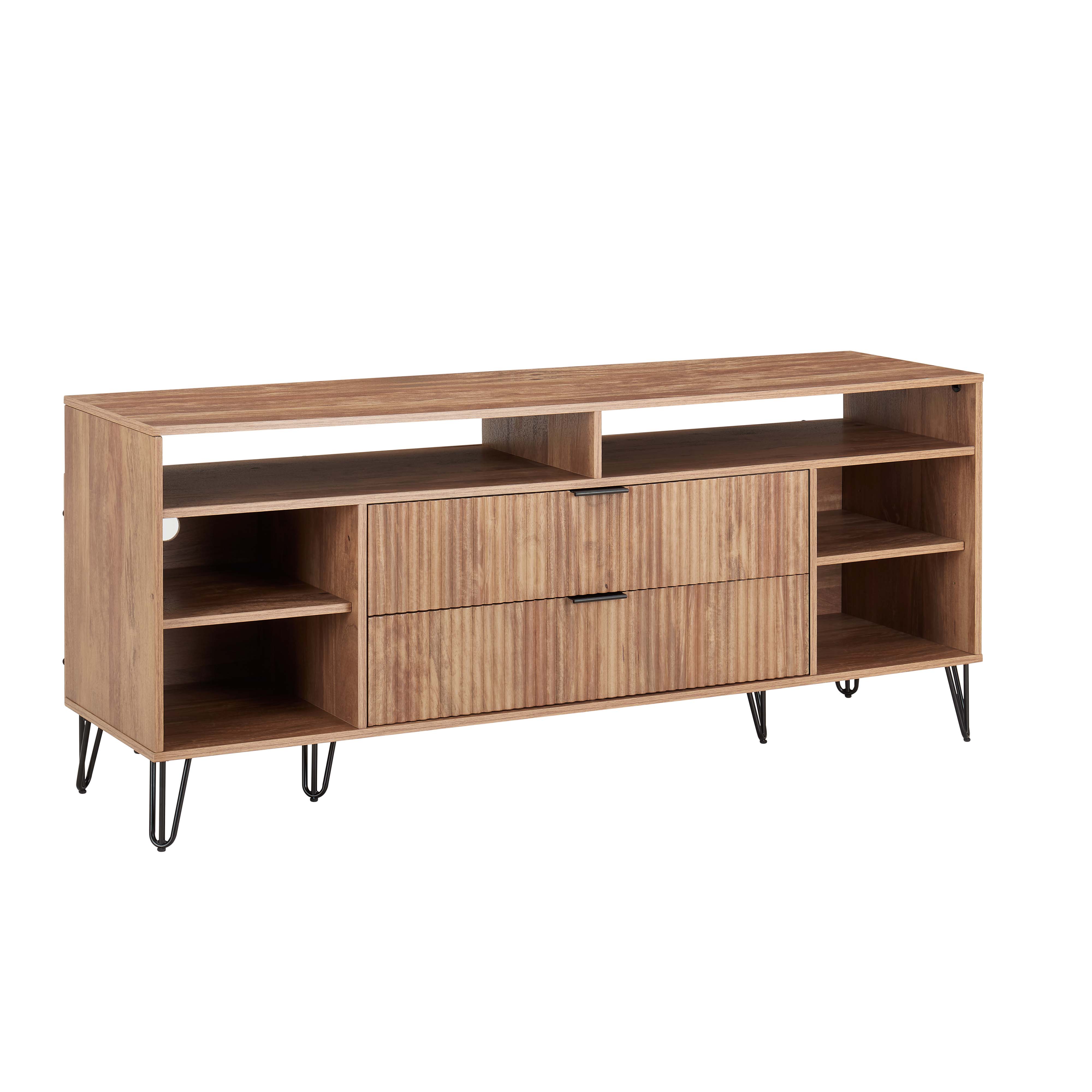 DUMBO 63-inch TV Stand w/6 Shelves & 2 Drawers 