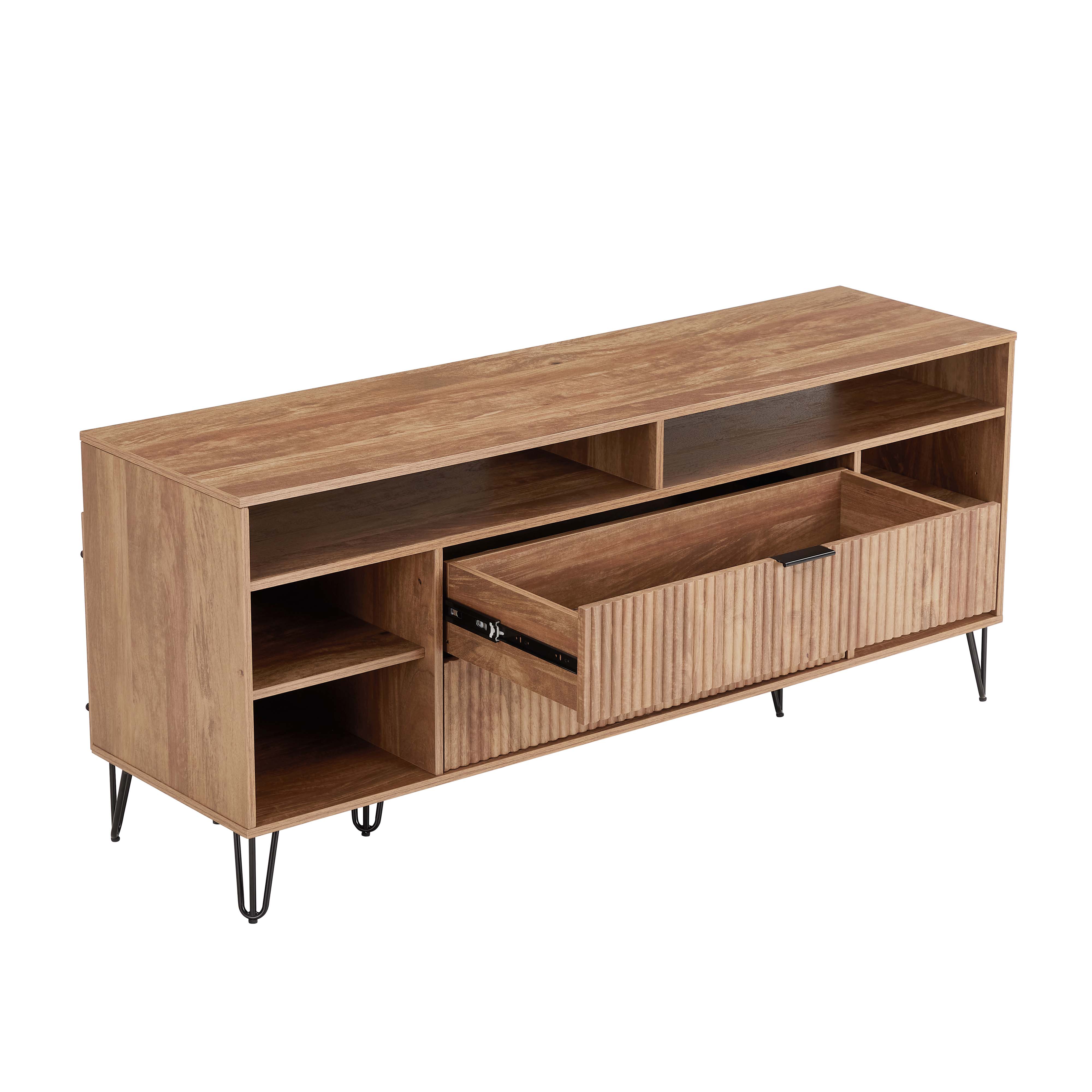 DUMBO 63-inch TV Stand w/6 Shelves & 2 Drawers 