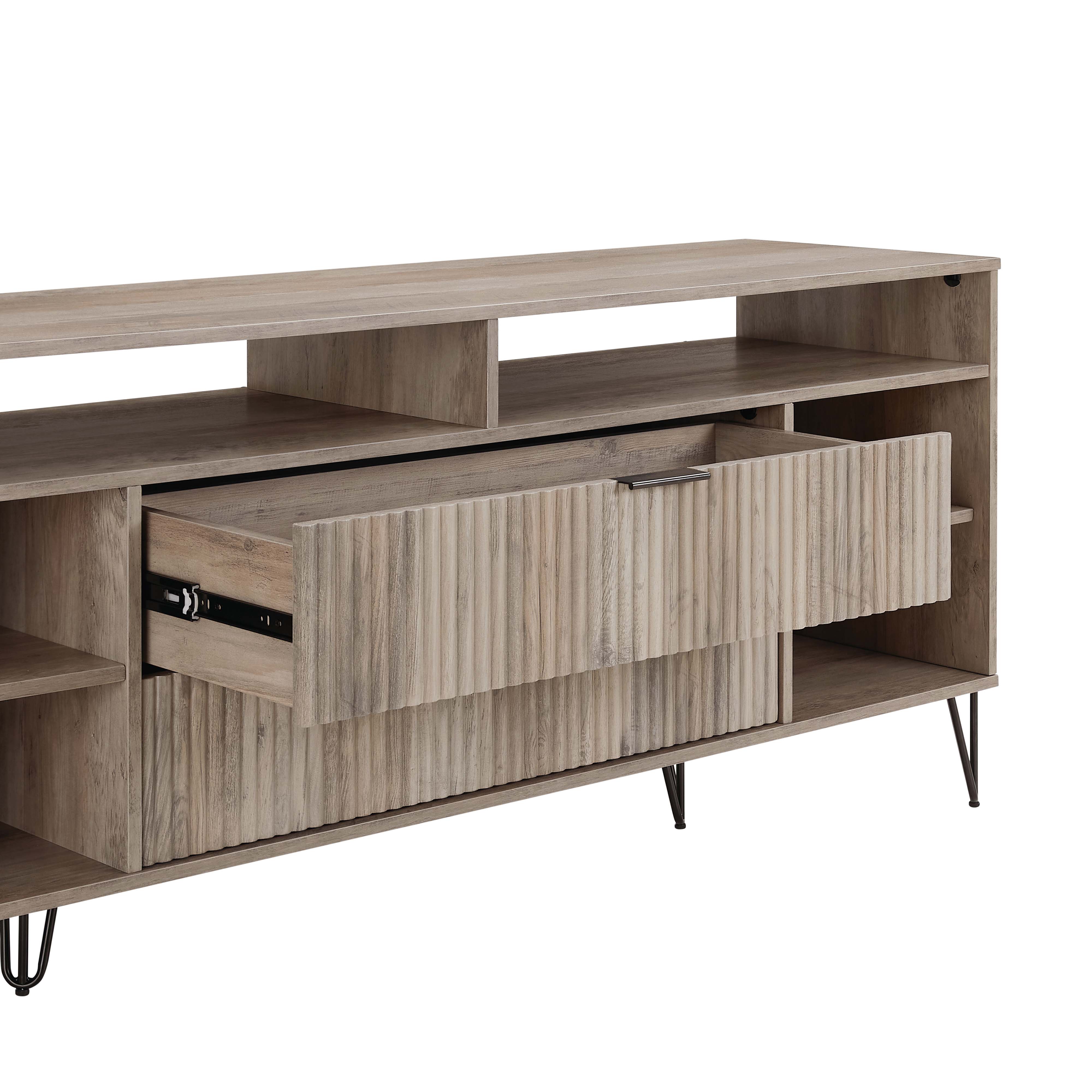 DUMBO 63-inch TV Stand w/6 Shelves & 2 Drawers 