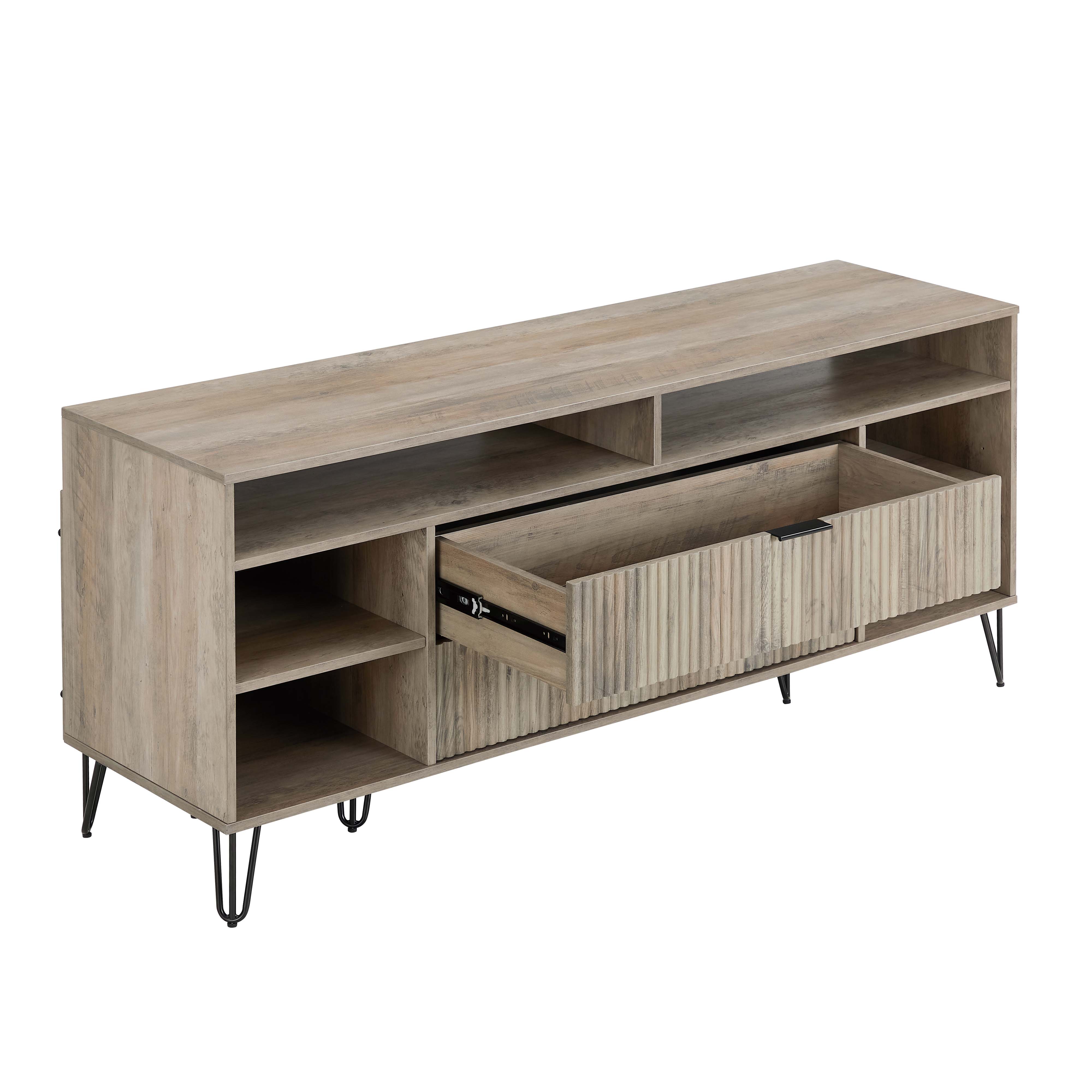 DUMBO 63-inch TV Stand w/6 Shelves & 2 Drawers 