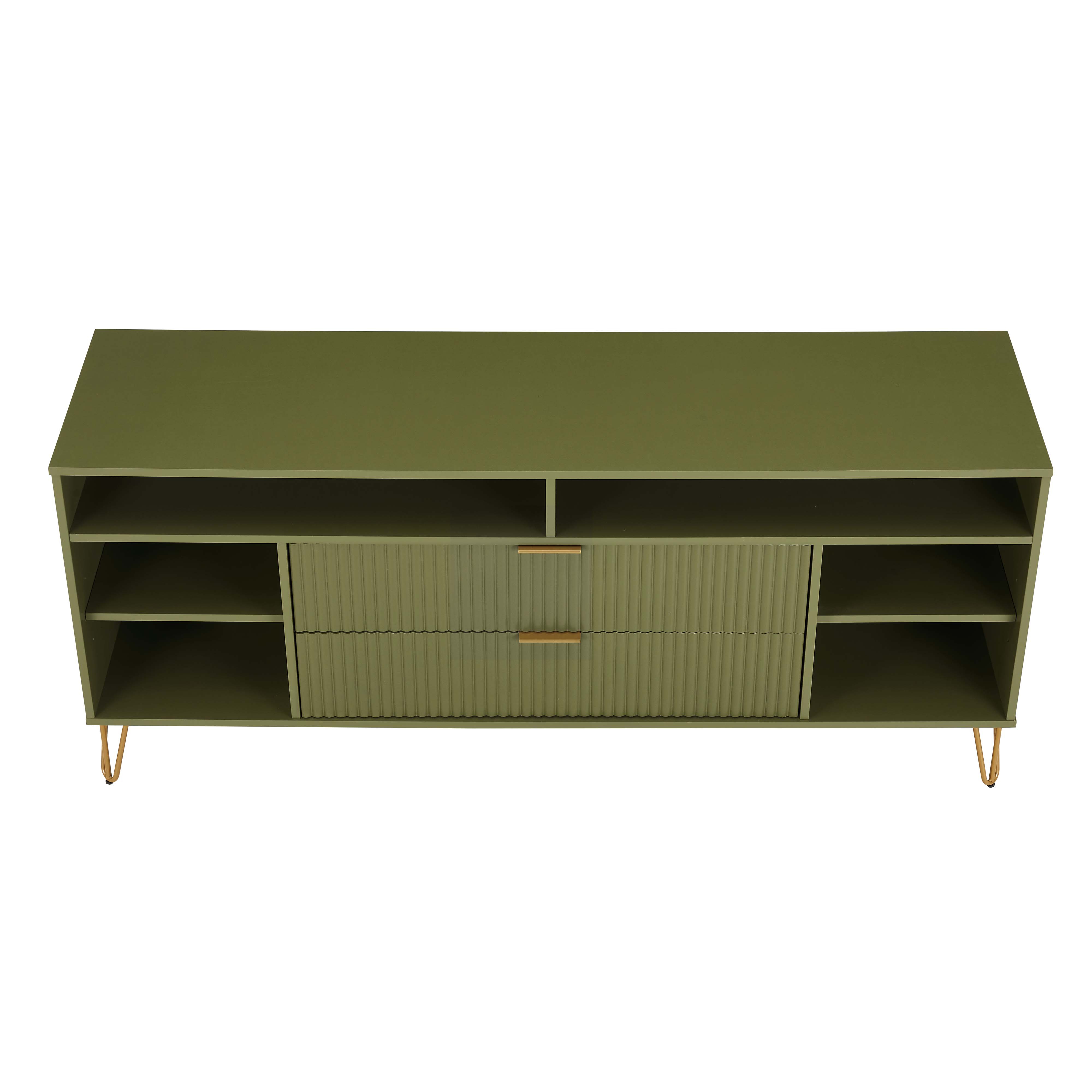 DUMBO 63-inch TV Stand w/6 Shelves & 2 Drawers 