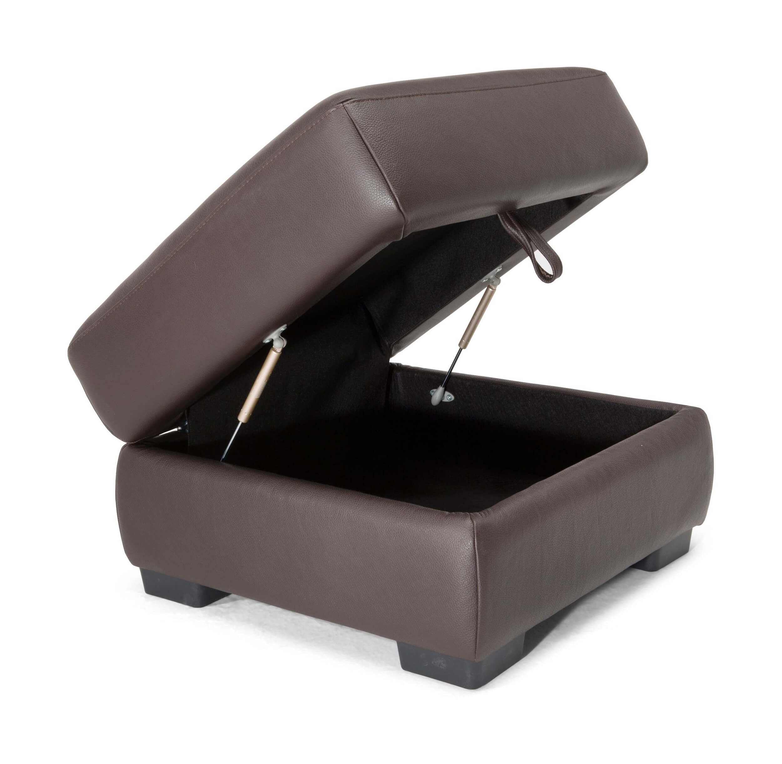 Gaia Fabric/Leather Square Storage Ottoman