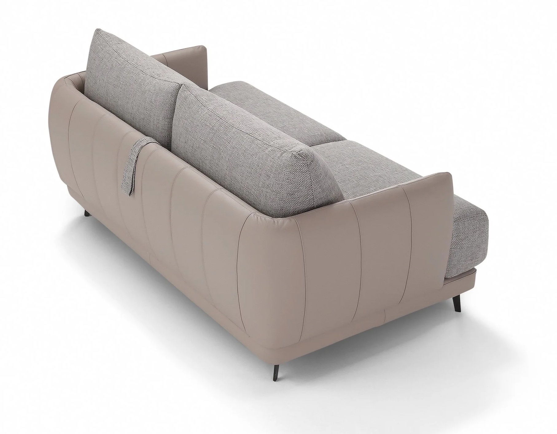 Iris Leather Convertible Sofabed Customizable