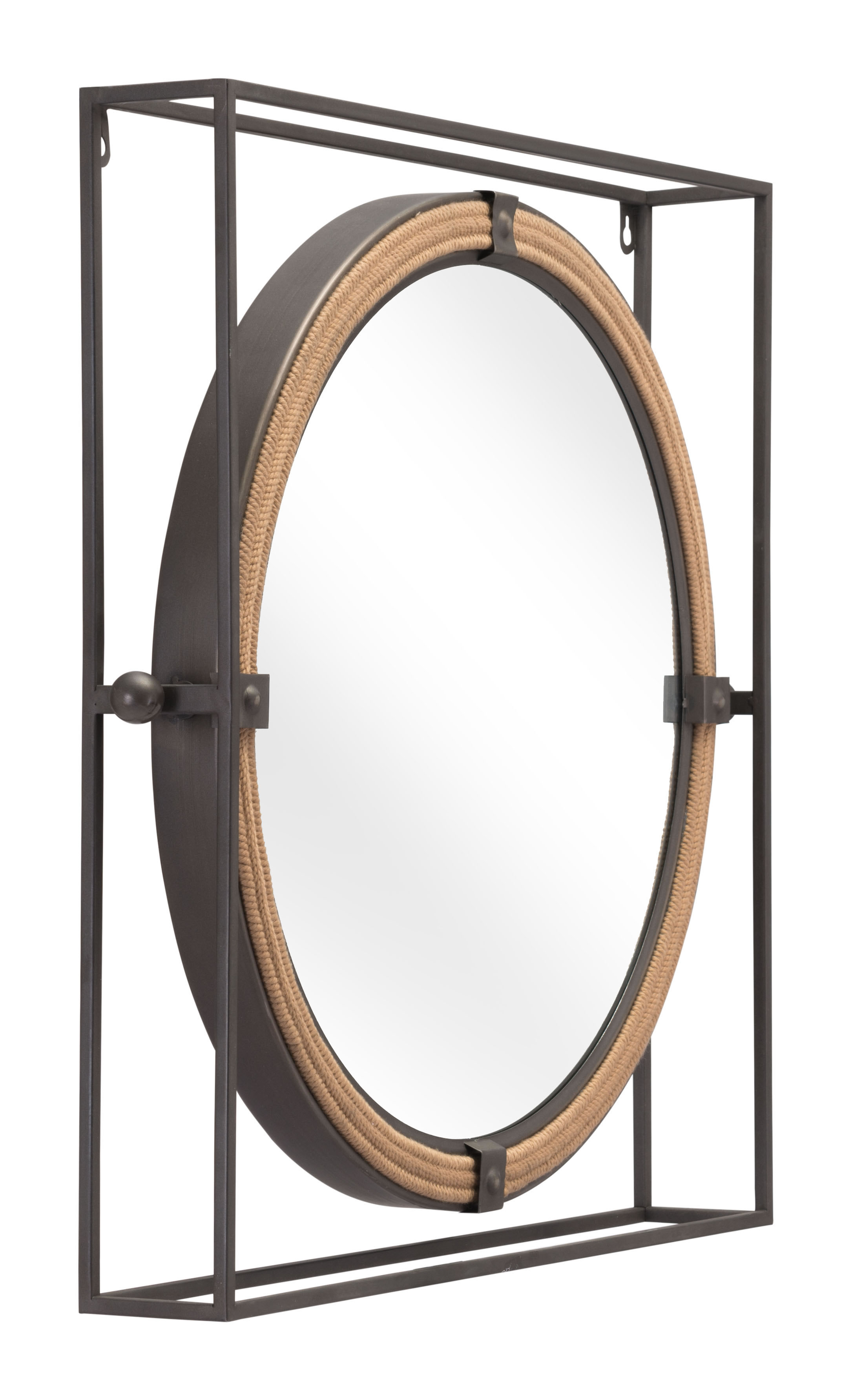 Capell Round Steel/MDF Mirror