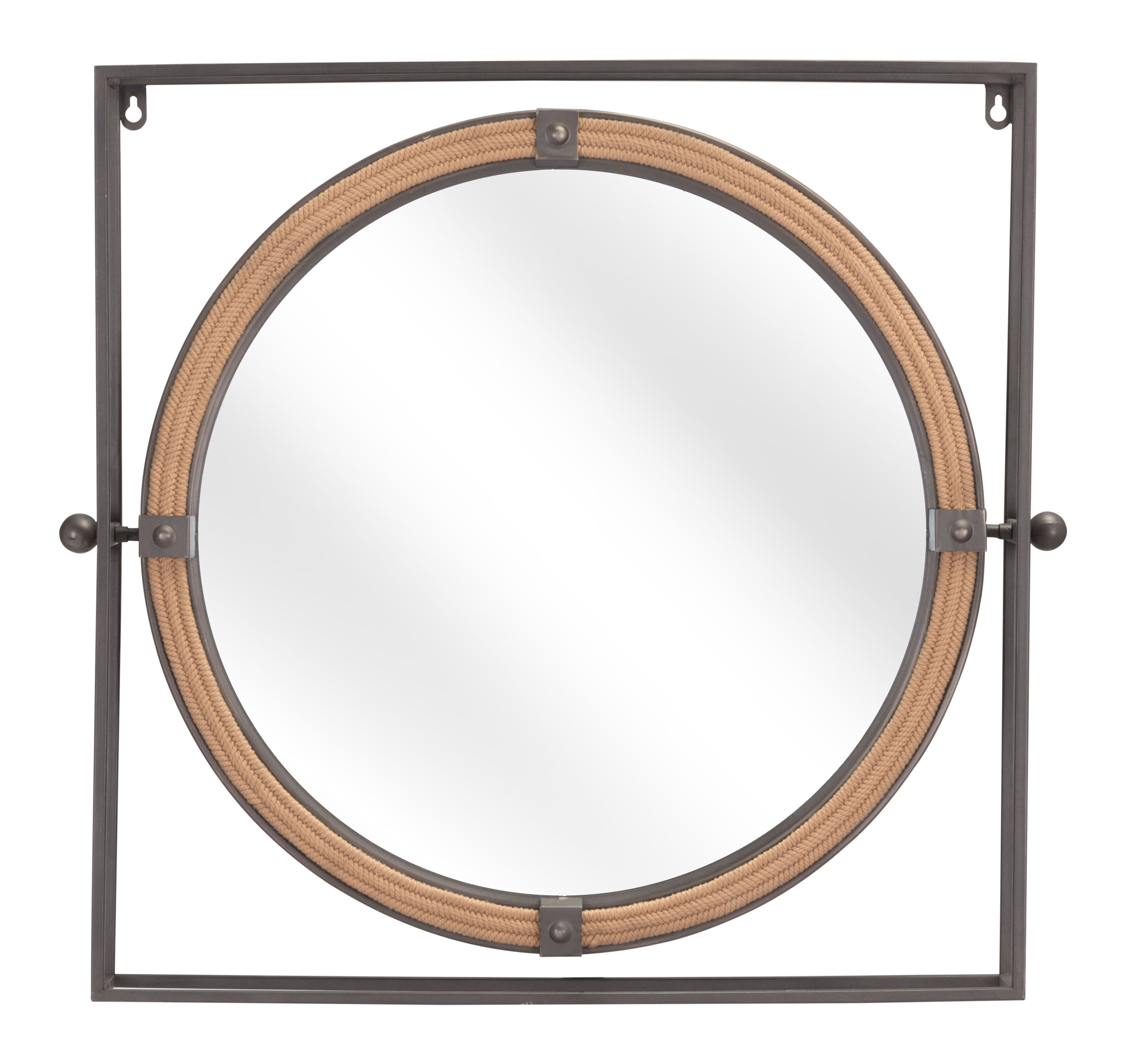 Capell Round Steel/MDF Mirror