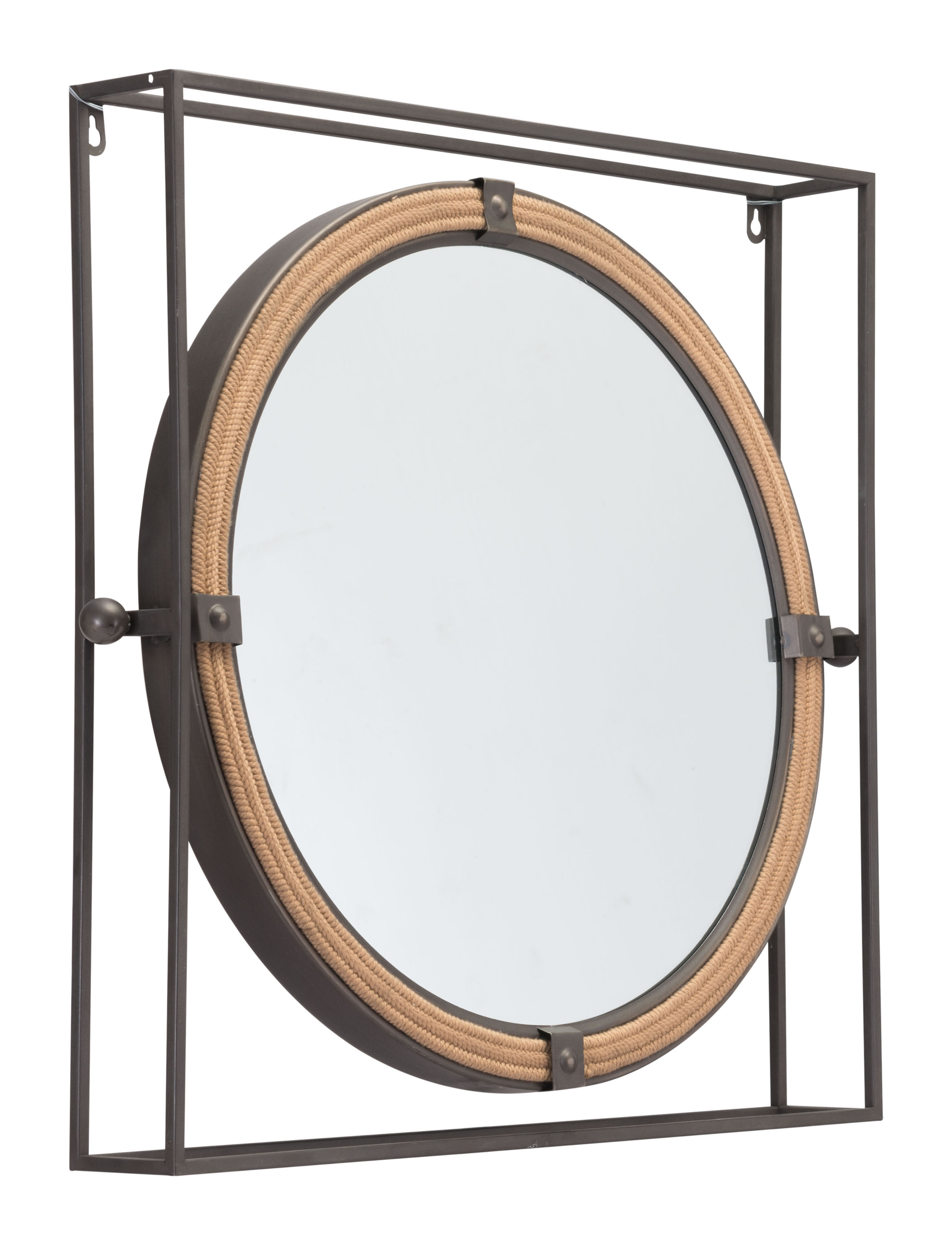 Capell Round Steel/MDF Mirror