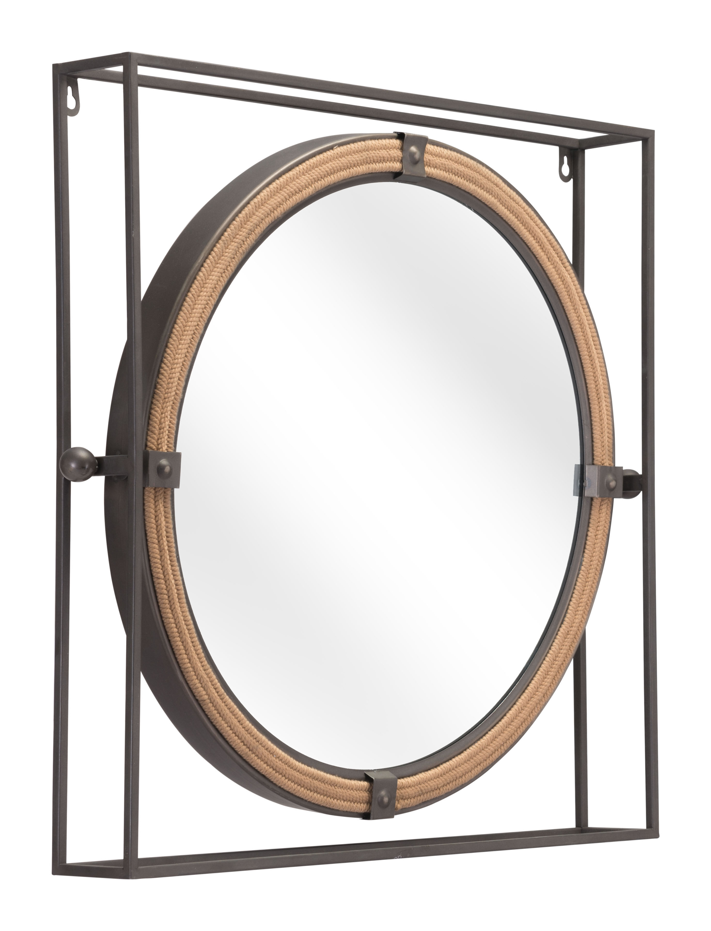 Capell Round Steel/MDF Mirror