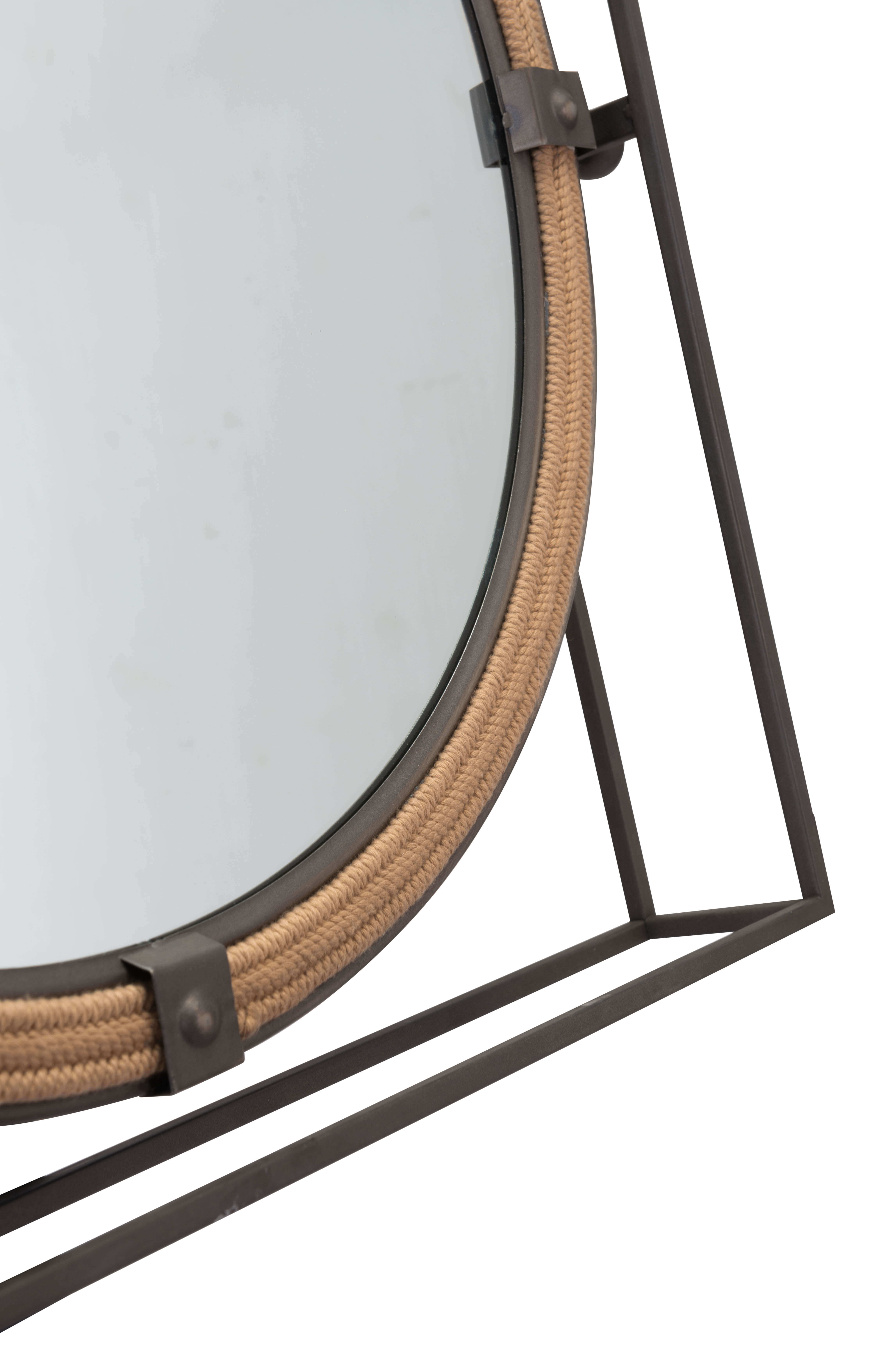 Capell Round Steel/MDF Mirror
