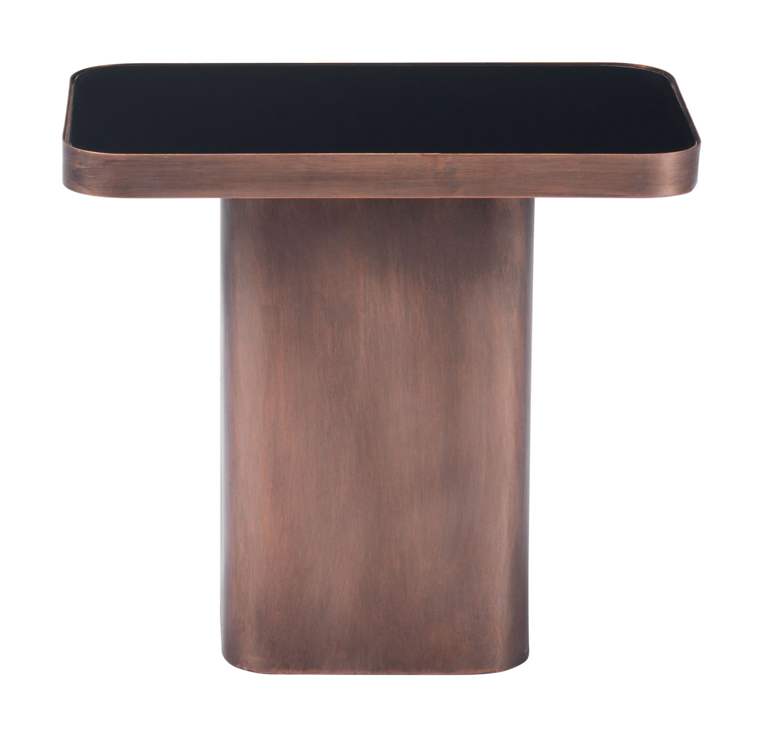 Marcos Rectangular Glass/Steel Side Table