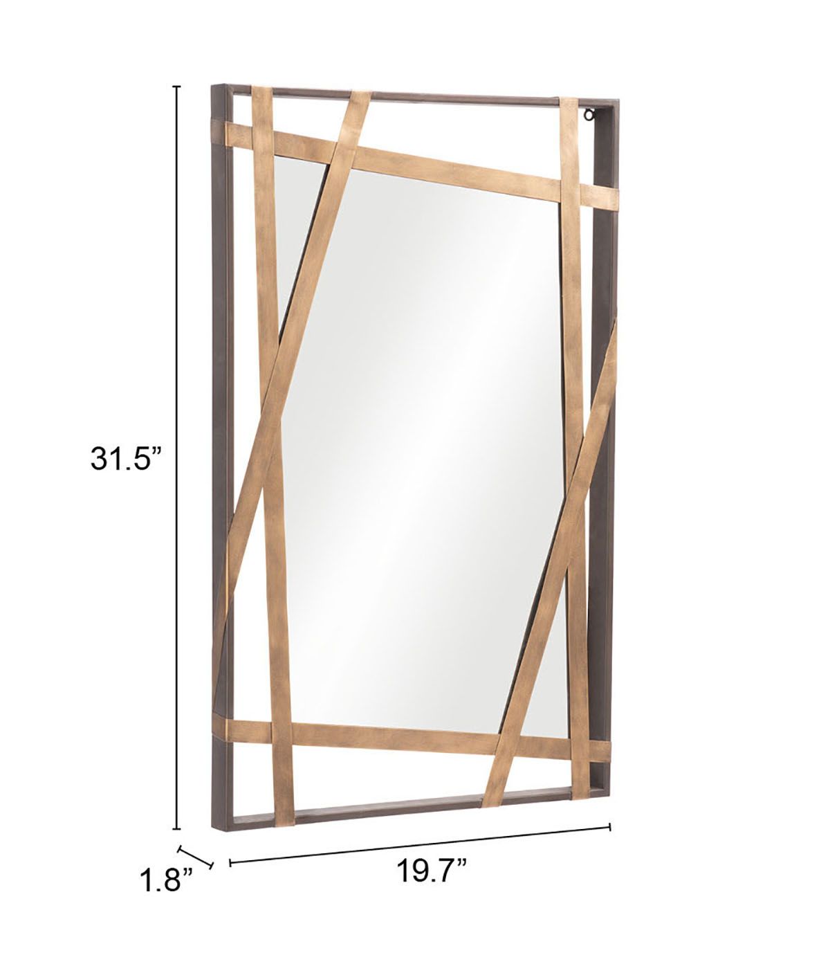 Tolix Rectangular Steel/MDF Mirror