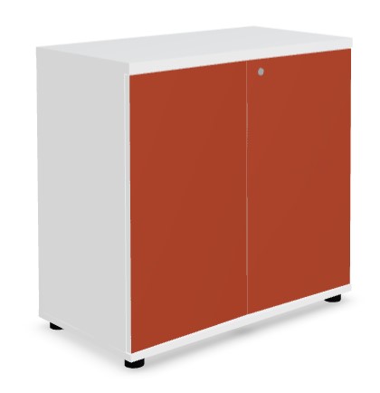 Color Office H30.6" Storage Cabinet w/2 Lockable Doors