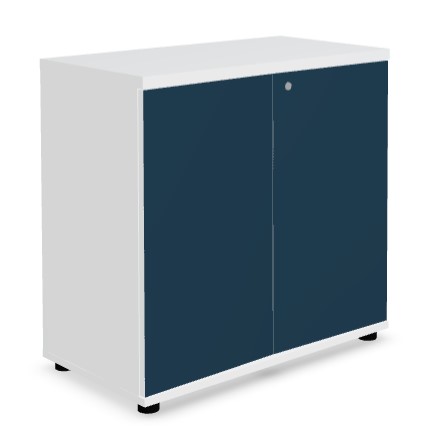 Color Office H30.6" Storage Cabinet w/2 Lockable Doors
