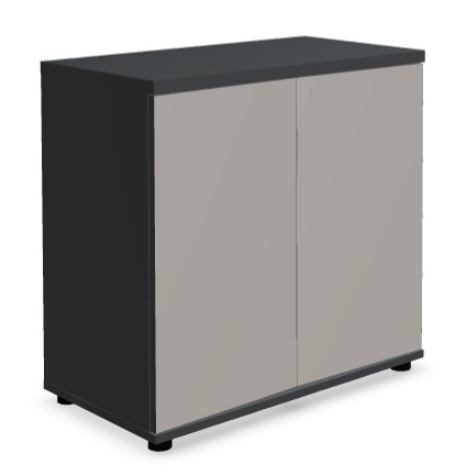 Color Office H30.6" Storage Cabinet w/2 Lockable Doors