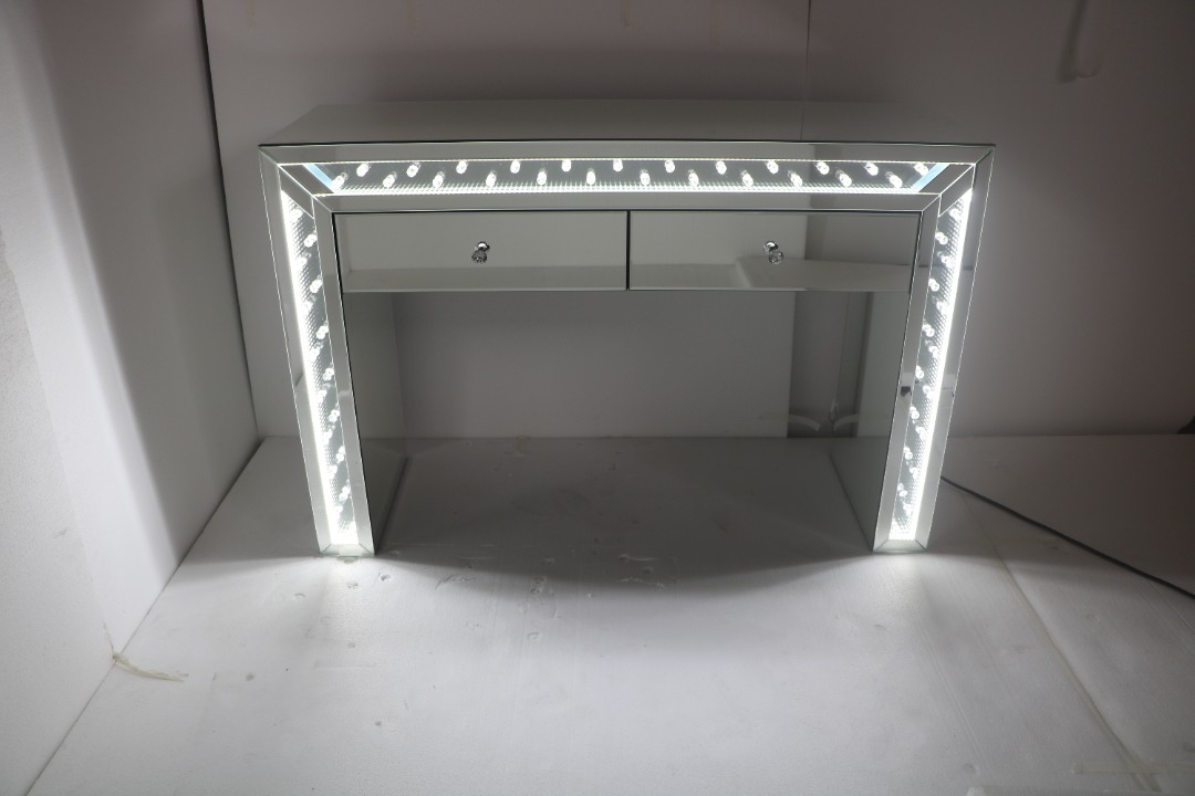 SM 2 Drawer Vanity Desk w/LED Lighting