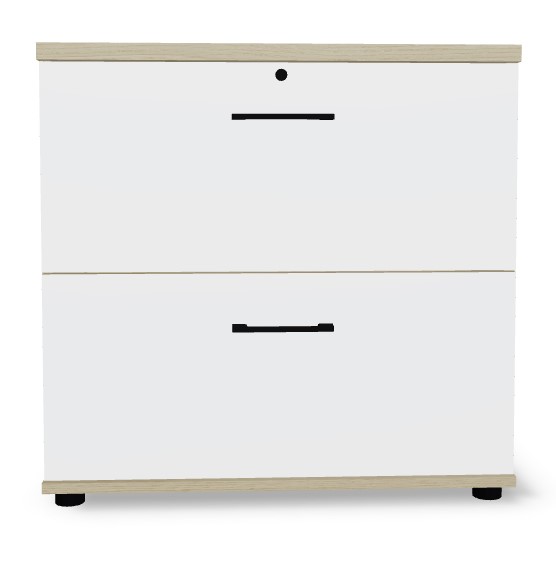 Standard Office Lockable H30.6" File Cabinet w/2 Drawers
