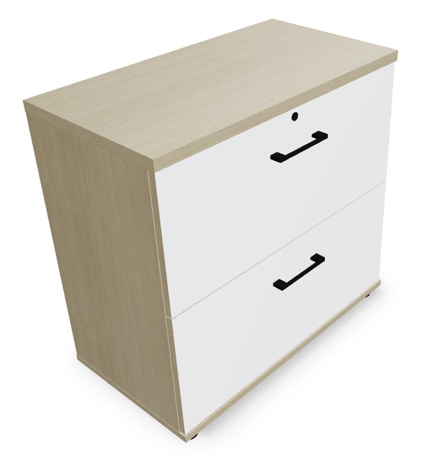Standard Office Lockable H30.6" File Cabinet w/2 Drawers
