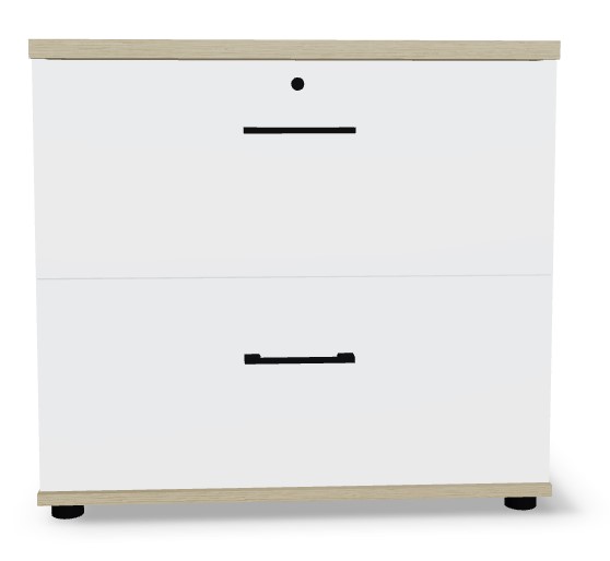 Standard Office Lockable H29.1" File Cabinet w/2 Drawers