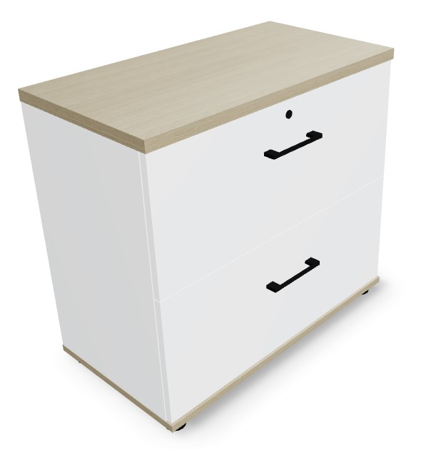 Standard Office Lockable H29.1" File Cabinet w/2 Drawers